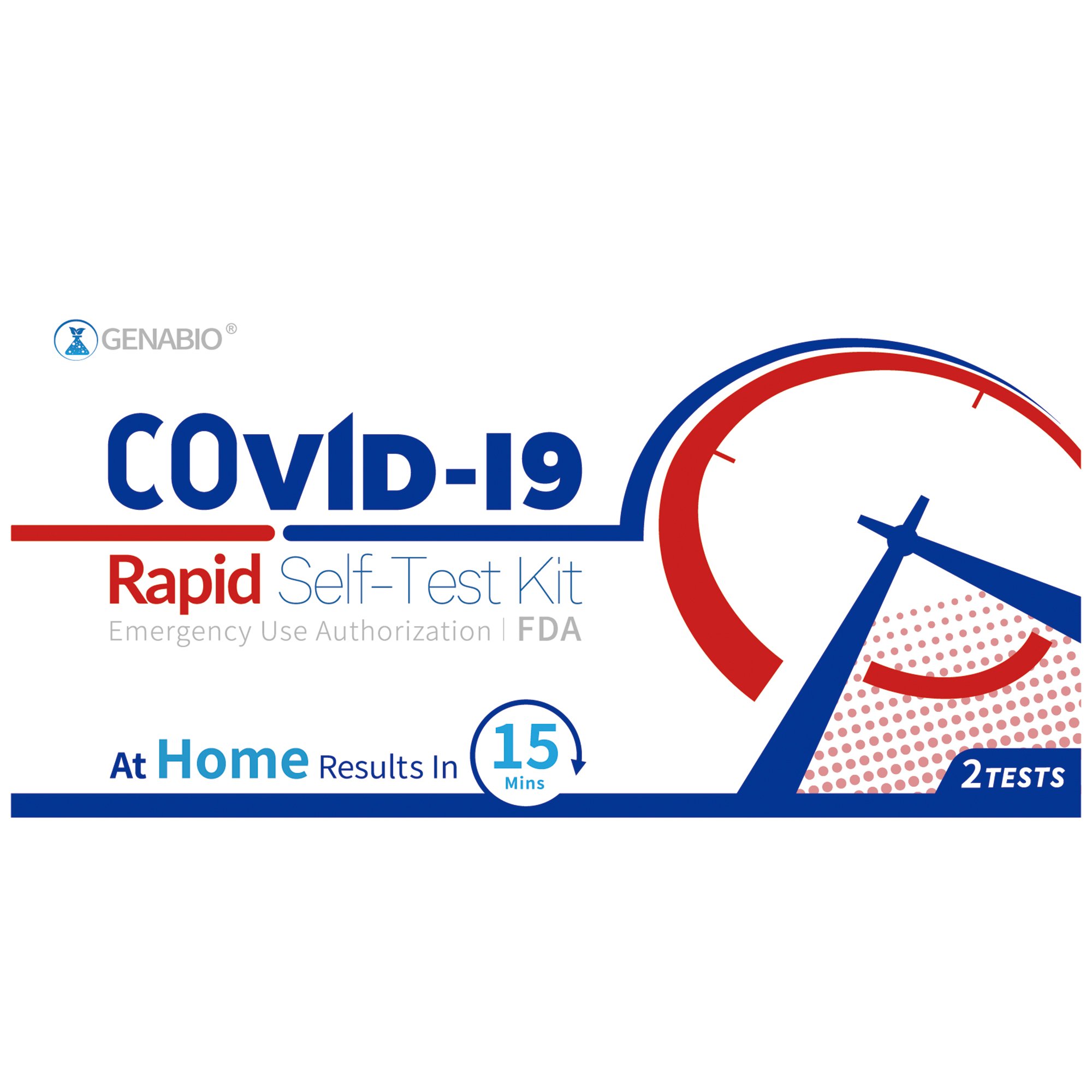 Genabio Diagnostics Inc RA9-E00302 - Genabio® COVID-19 at Home Rapid Self-Test Kit, Two Tests per Pack - 1/Kit, 102/Case