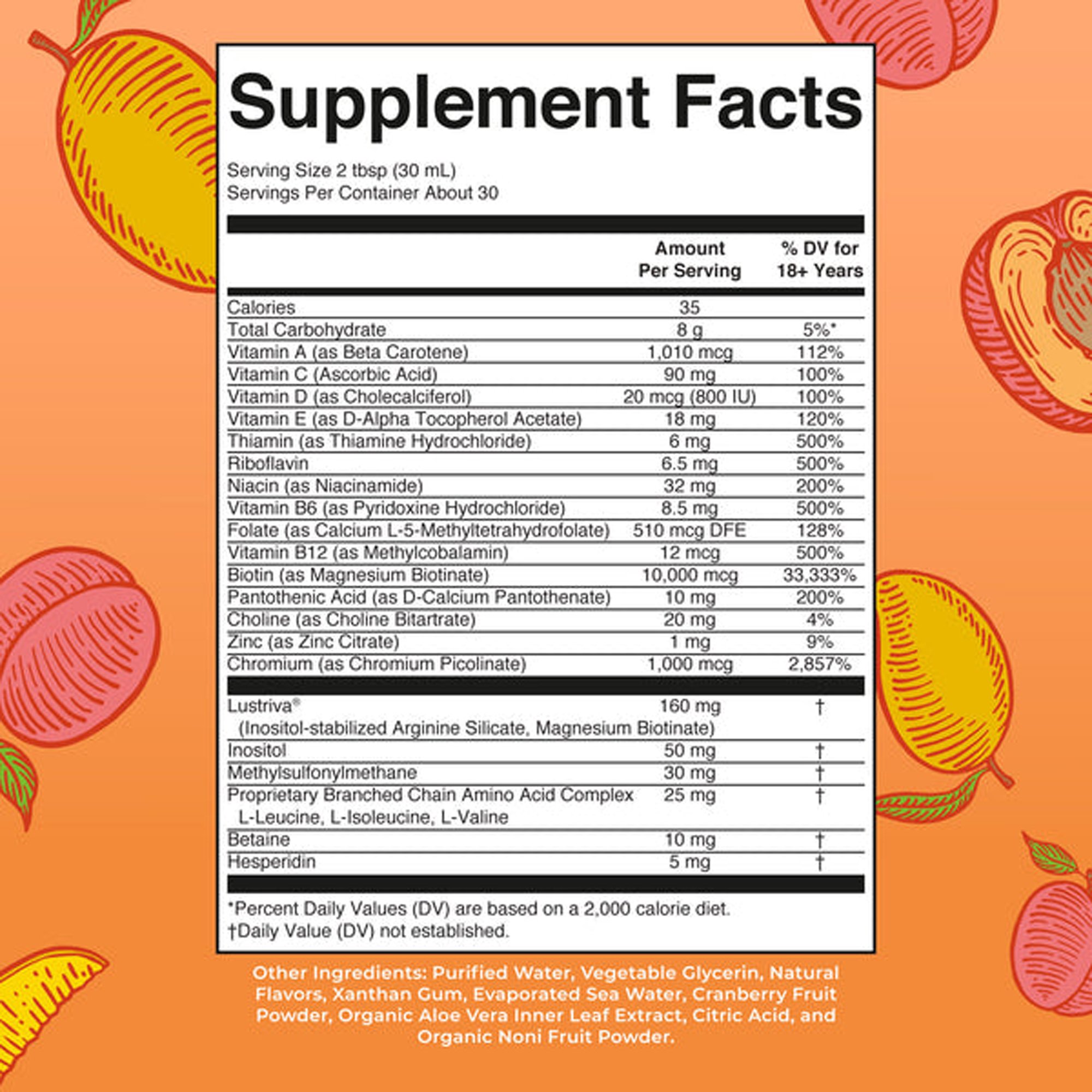 Mary Ruth's Liquid Morning Multivitamin + Hair Growth Multivitamin Supplement BL-AD-MHG-CV-PSF-30Z-UN-01 by MRO MaryRuth