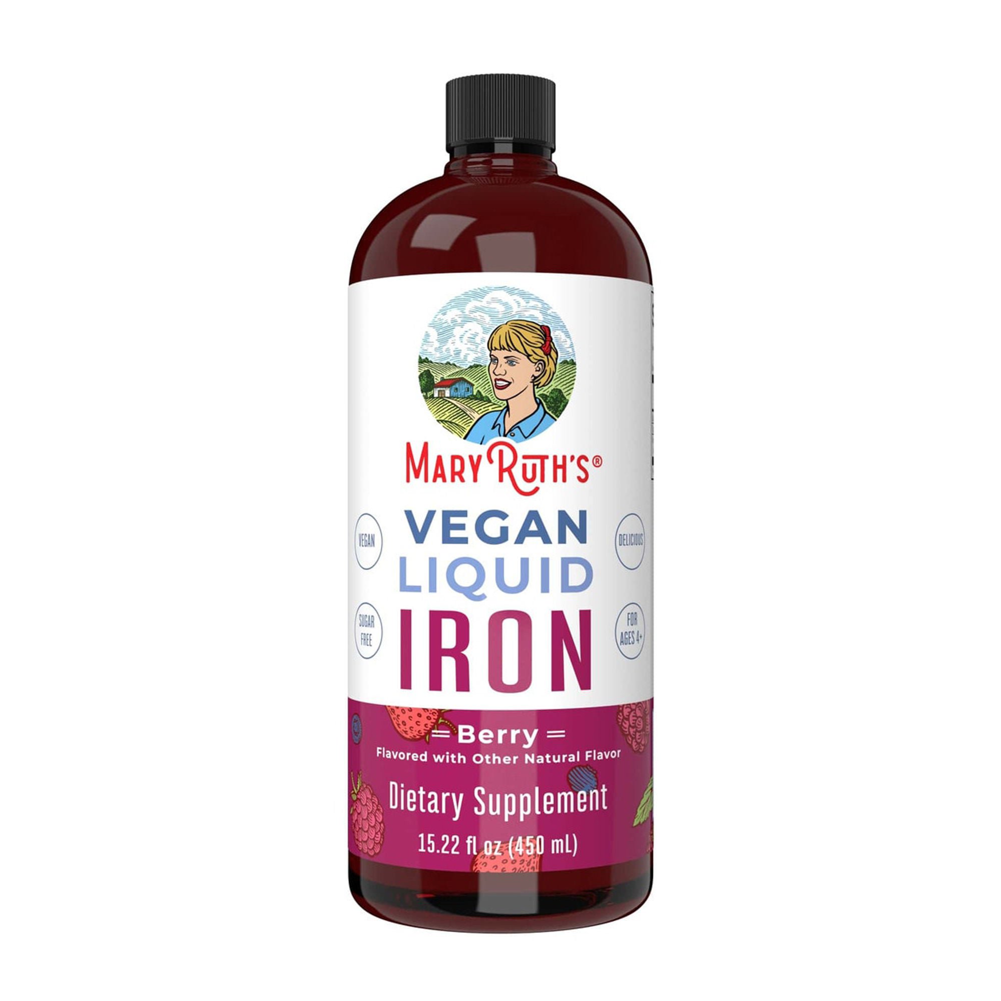 MRO MaryRuth LLC - BL-AD-IRN-CV-SF-16Z-UN-02 Mary Ruth's® Vegan Liquid Iron for Metabolism