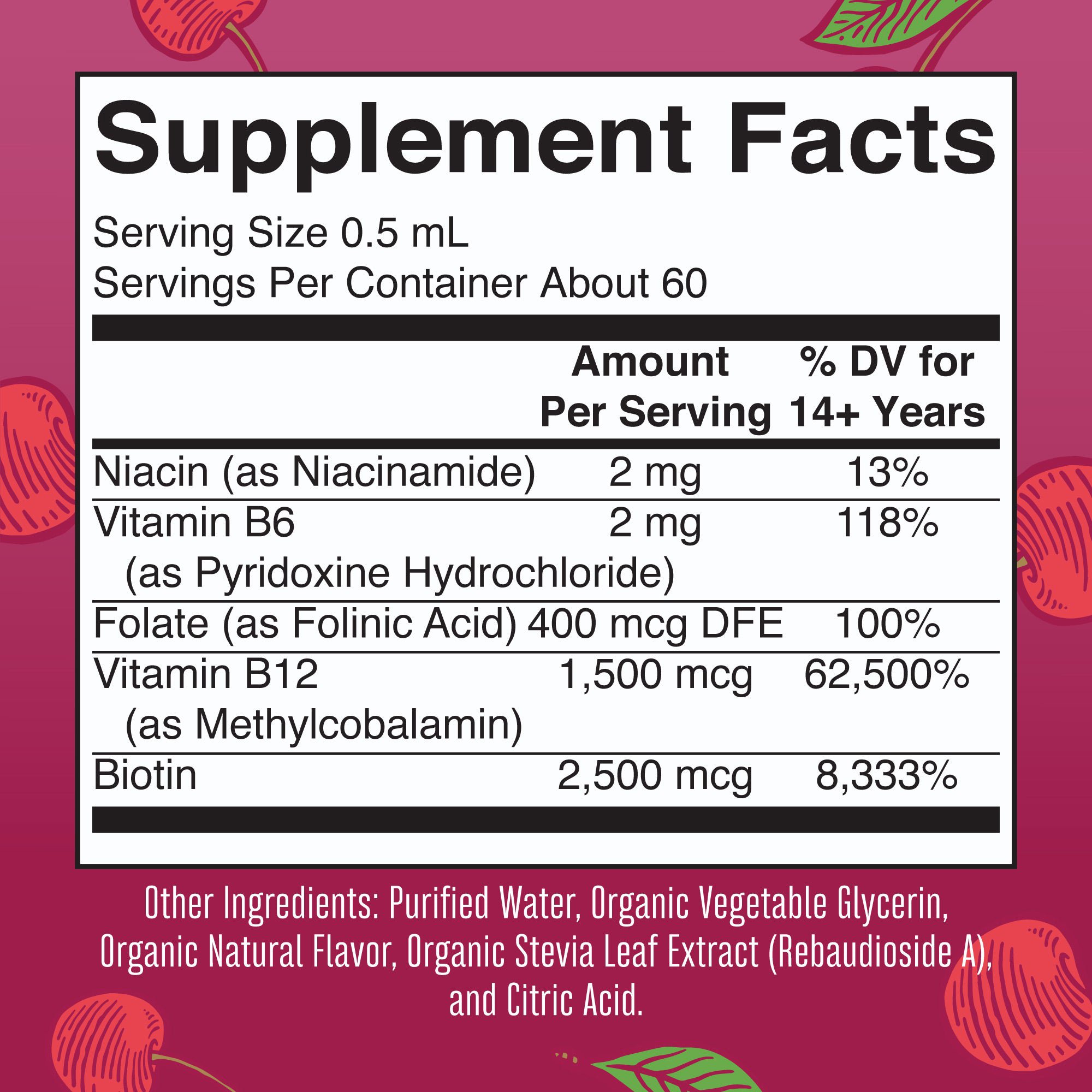 MRO MaryRuth LLC DR-AD-VBX-OG-SF-1OZ-RE-01 - Mary Ruth's® Vegan B-Complex Drops, B Vitamins in Liquid Form - 1/Each, 6/Case