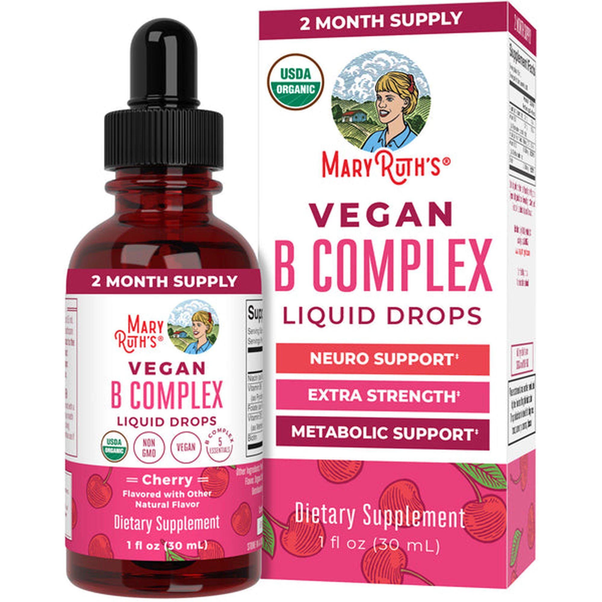 MRO MaryRuth LLC - DR-AD-VBX-OG-SF-1OZ-RE-01 Mary Ruth's® Vegan B-Complex Drops
