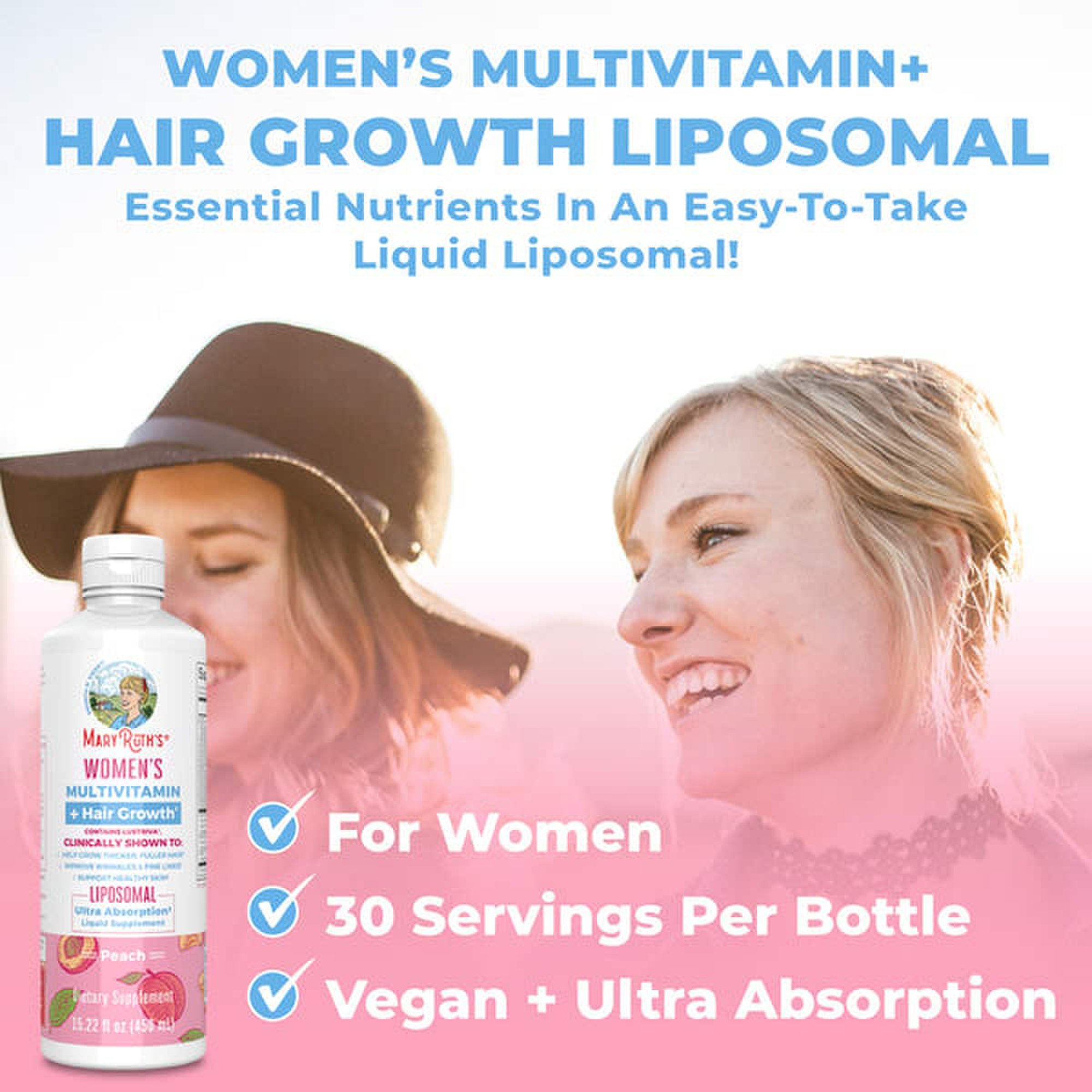 MRO MaryRuth LLC LP-WO-MHG-CV-SF-16Z-UN-01 - Mary Ruth's® Women's Multivitamin + Liposomal for Hair Growth, 15.22-oz. Bottle - 1/Each, 6/Case