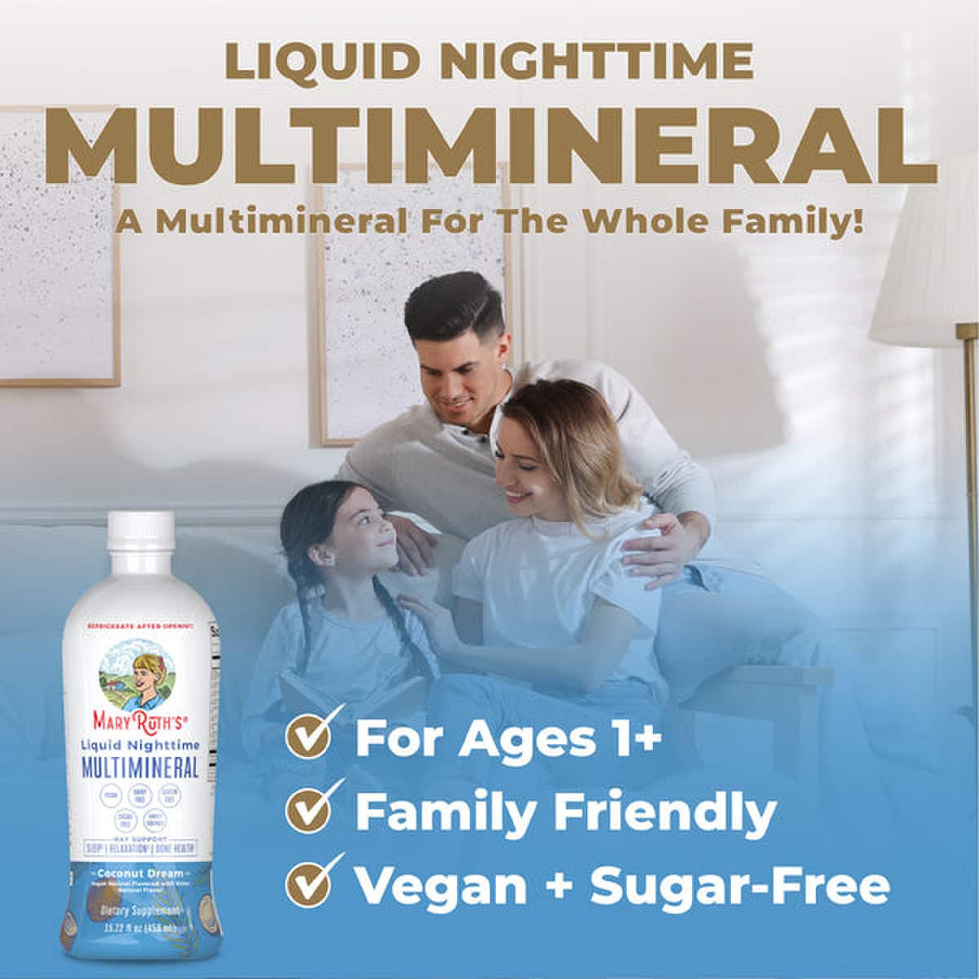 MRO MaryRuth LLC BL-AD-MLM-CV-PSF-30Z-UN-01 - Mary Ruth's® Liquid Nighttime Multimineral, Coconut Dream, Dietary Supplement - 1/Each, 6/Case