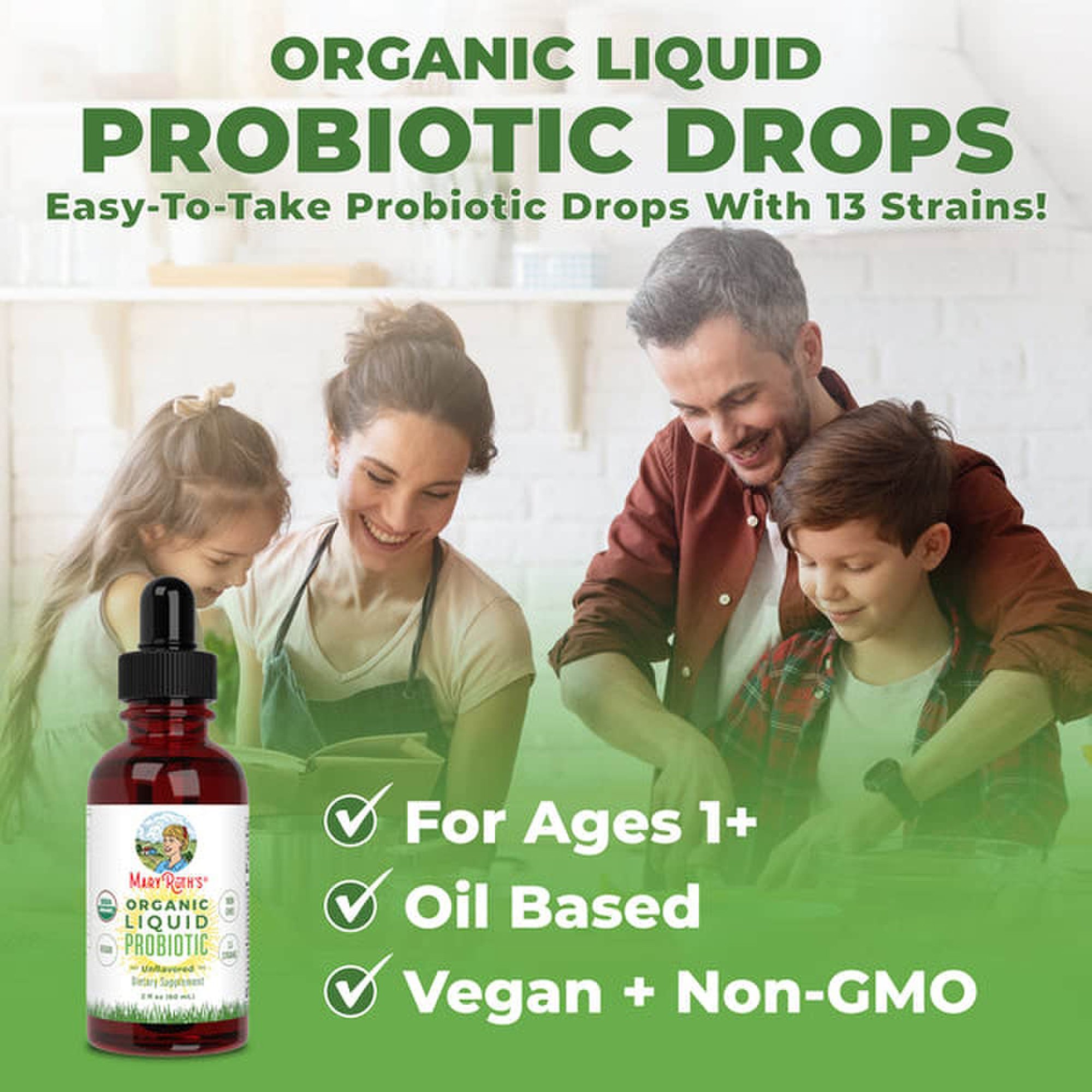 MRO MaryRuth LLC DR-AD-PRO-OG-SF-2OZ-UN-02 - Mary Ruth's® Oil-Based Organic Liquid Probiotic Drops - 1/Each, 6/Case