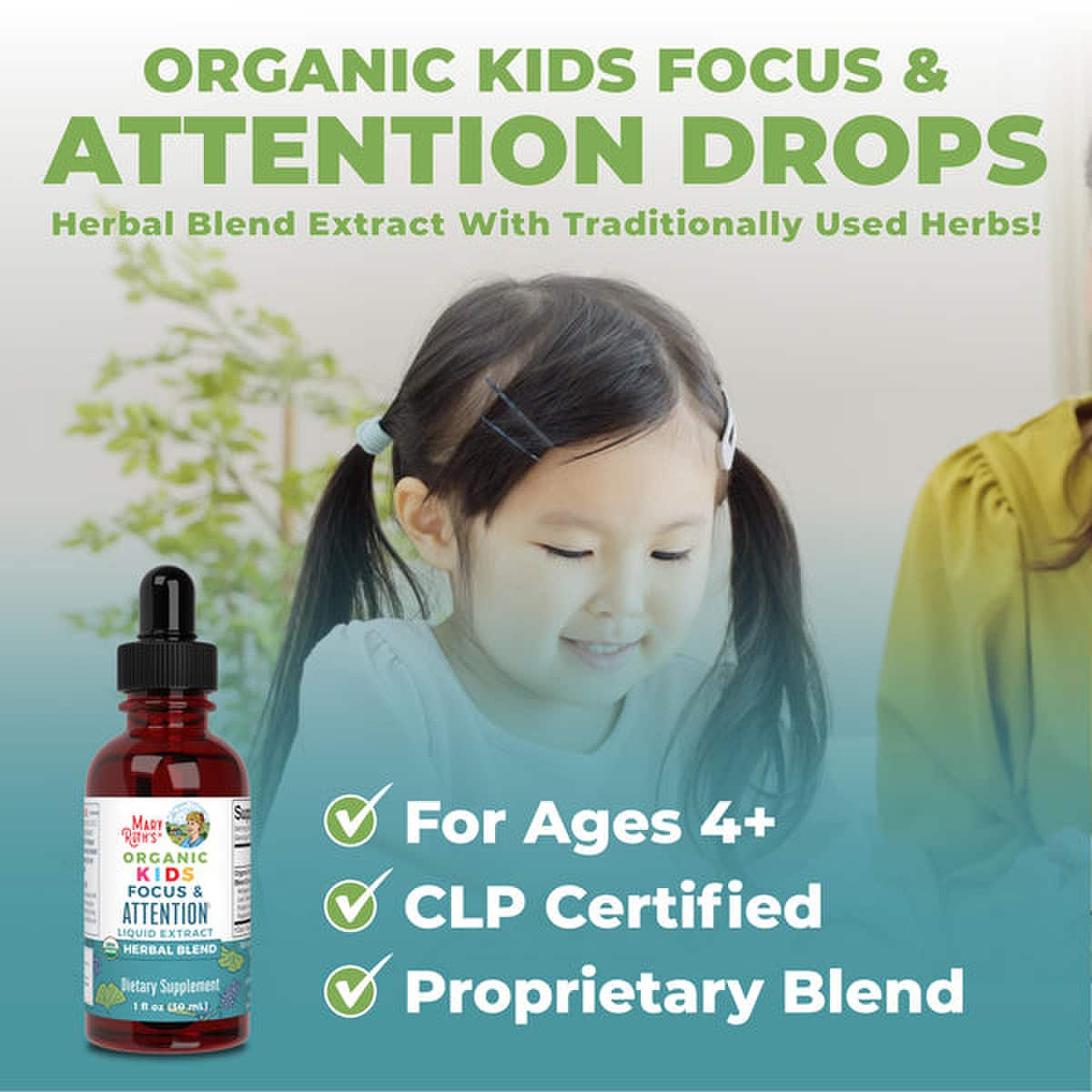 MRO MaryRuth LLC DR-KD-FCS-OG-XX-1OZ-RE-01 - Mary Ruth's® Organic Kids Focus & Attention Liquid Drops - 1/Each, 6/Case