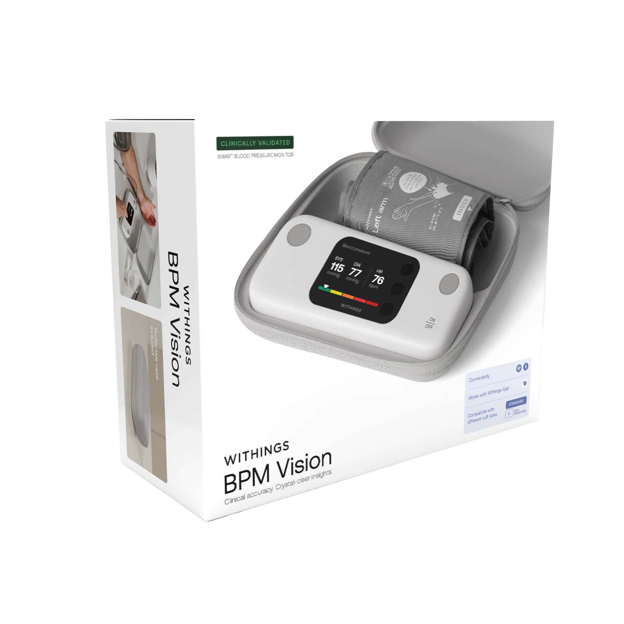 Withings Inc - WPM07-08-ALL-INT Digital Blood Pressure Monitor Smarthealth Adult Cuff Arm 20 to 40 cm Desk Model