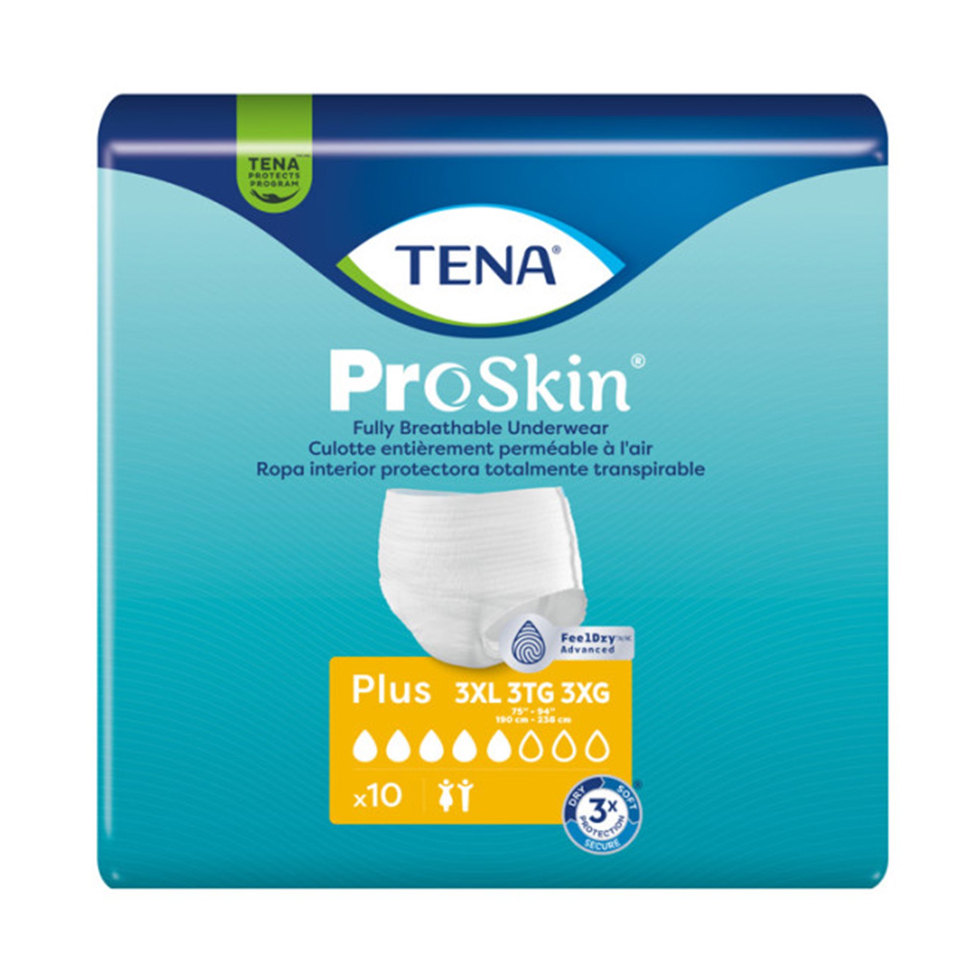 Essity HMS North America Inc 72509 - Tena® ProSkin™ Breathable Incontinence Underwear, Moderate Absorbency, 3X-Large - 10/Bag, 40/Case