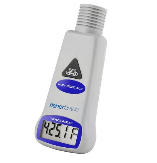 Fisher Anatomical - 024013 Fisherbrand™ Traceable® Tachometer 1-14 X 1-3/4 X 4-3/4 Inch, 4 oz., 1/2 Inch LCD Digits, 10 to 99,999 RPM Range For Measuring Centrifuges, Pumps, Rollers, Ahfts, Gears, Motors and Moving Surfaces