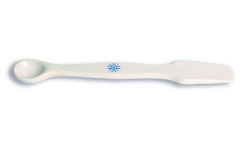 VWR International - 470340-186 United Scientific Lab Spatula with Spoon White, 100 mm Length, 0.1 mL Capacity