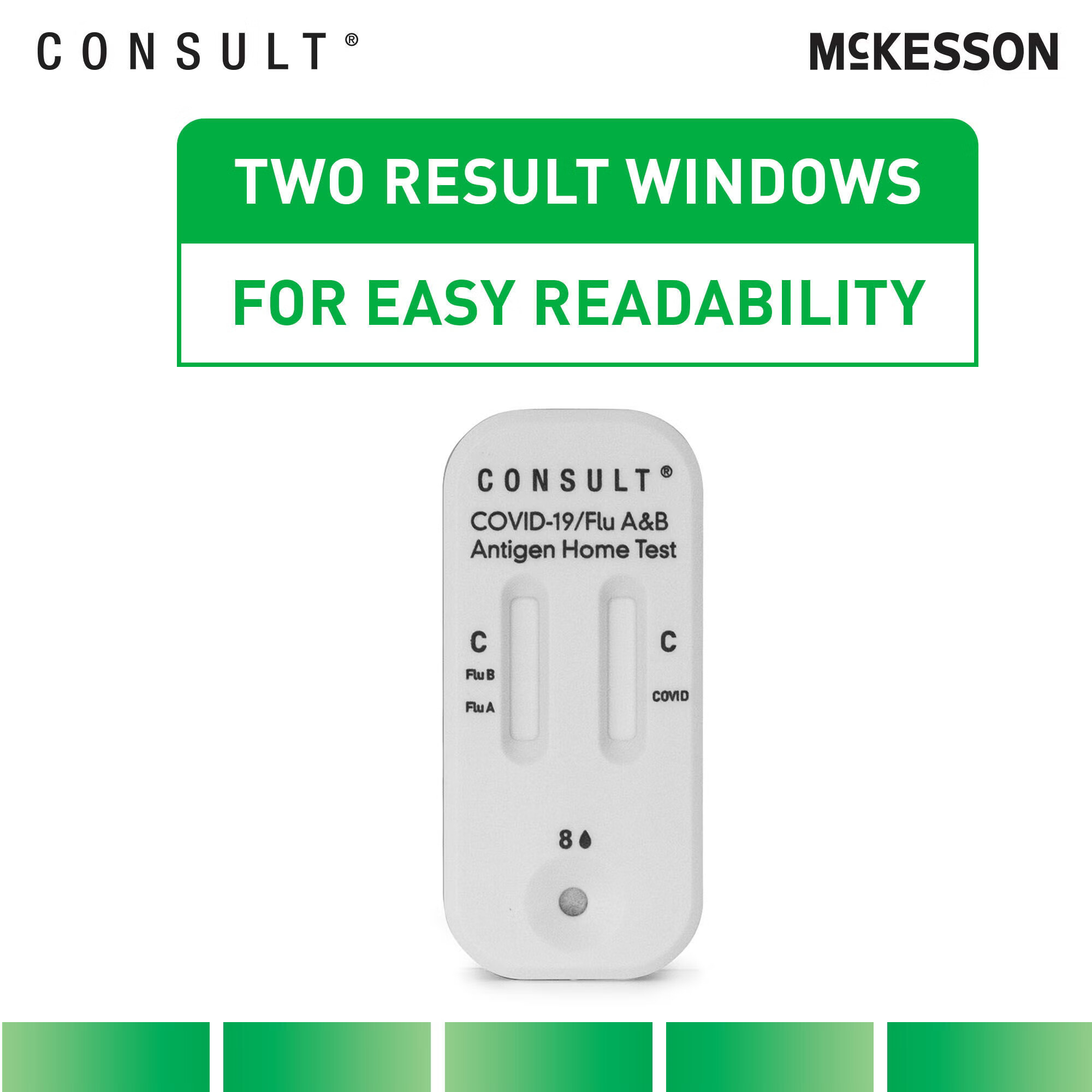 McKesson Brand - 535-COVFLUPOC Respiratory Test Kit McKesson Consult® COVID-19 / Flu A&B Antigen Test (Professional) 25 Tests CLIA Waived