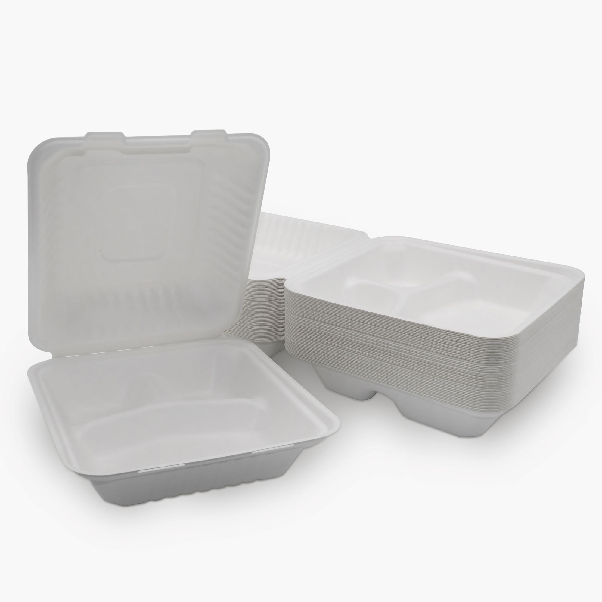 Medd Max LLC 3 Compartment Clamshell Food Container 3-C by Medd Max