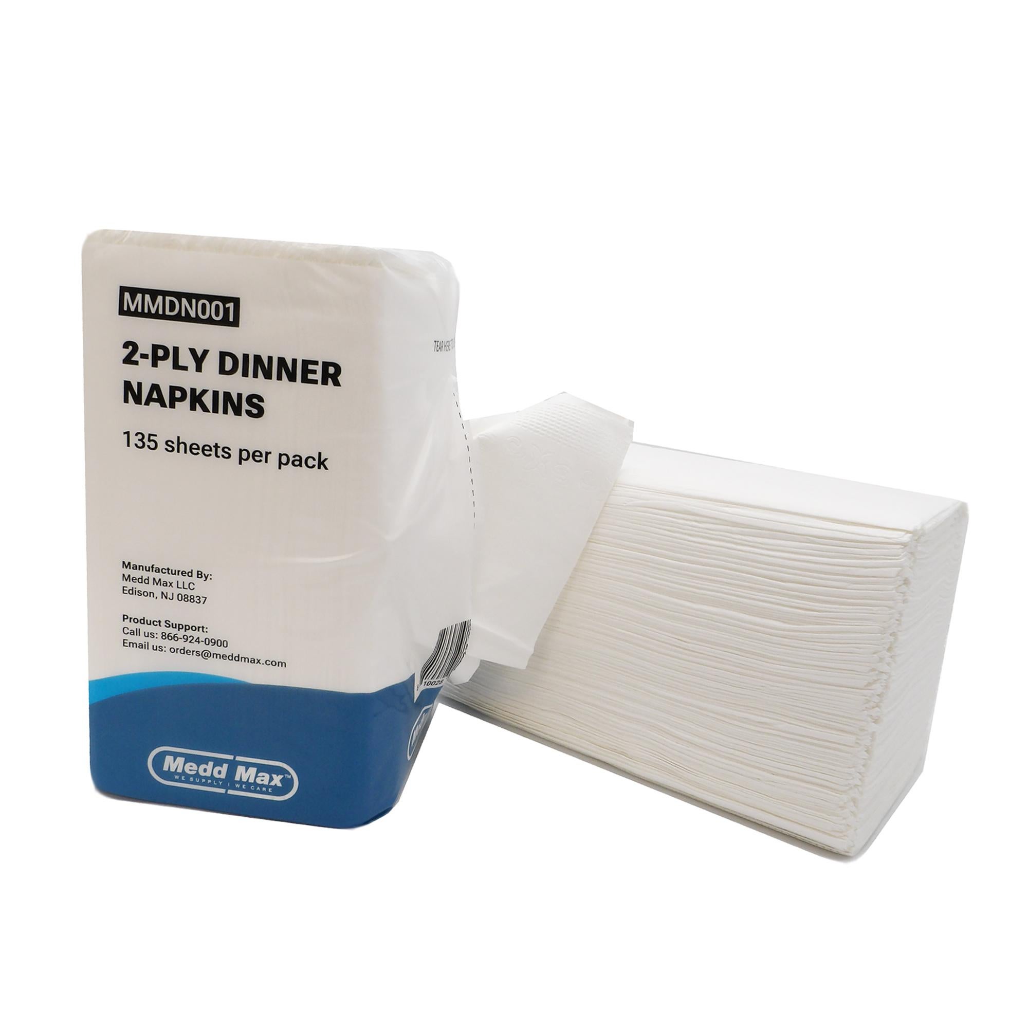 Medd Max LLC - MMDN001 Dinner Napkin Medd Max Virgin White Paper