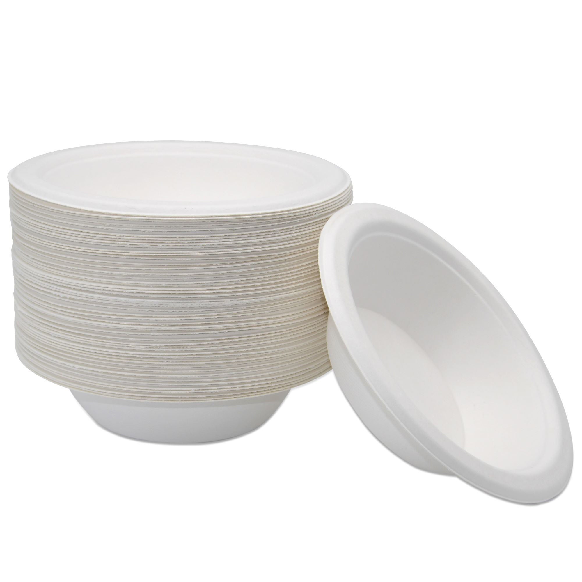 Medd Max LLC - L026B Bowl Medd Max 12 oz. Compostable Bagasse White Single Use