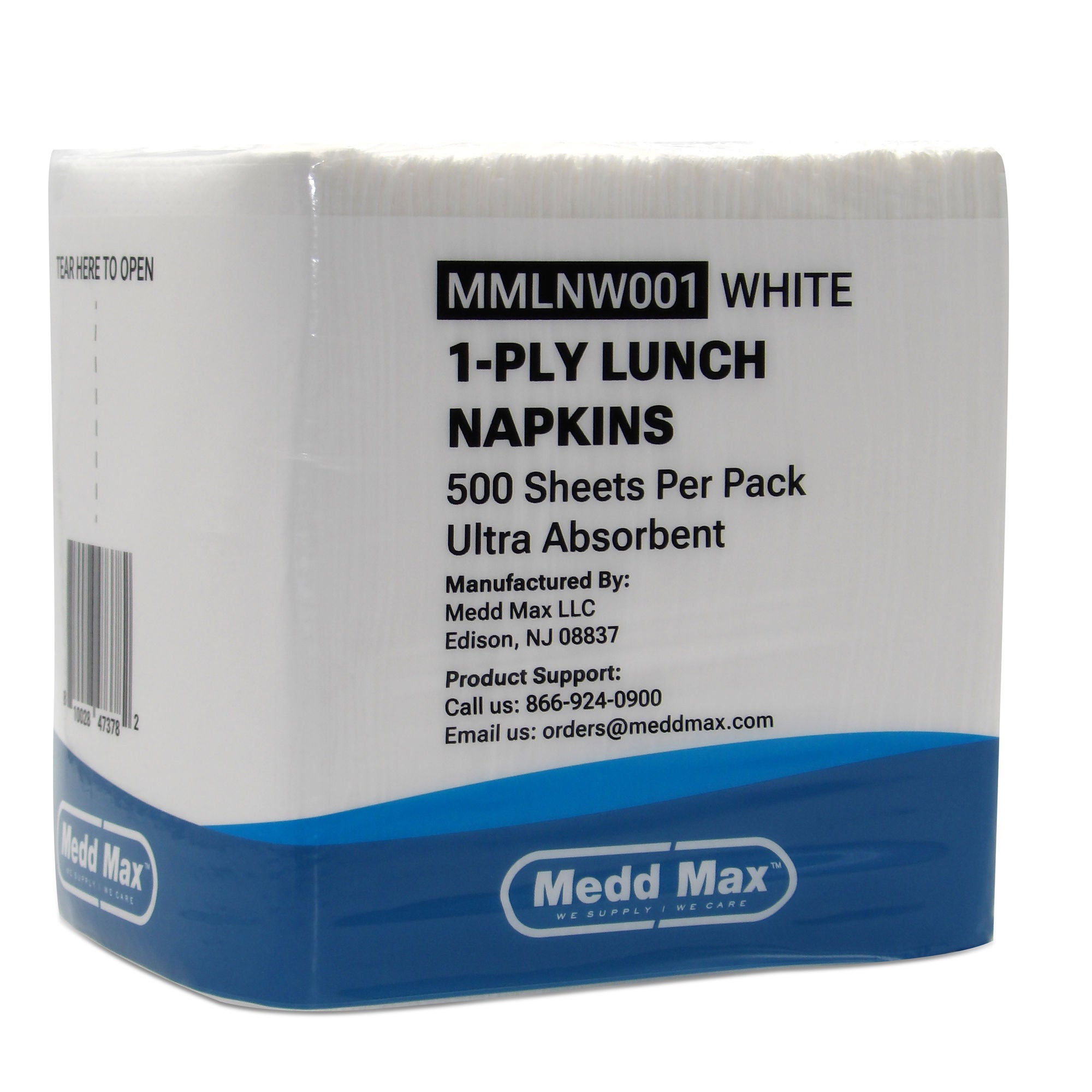 Medd Max LLC - MMLNW001 Luncheon Napkin Medd Max White Paper