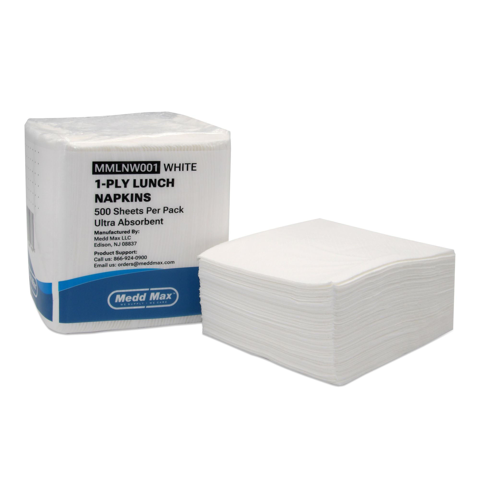 Medd Max LLC - MMLNW001 Luncheon Napkin Medd Max White Paper