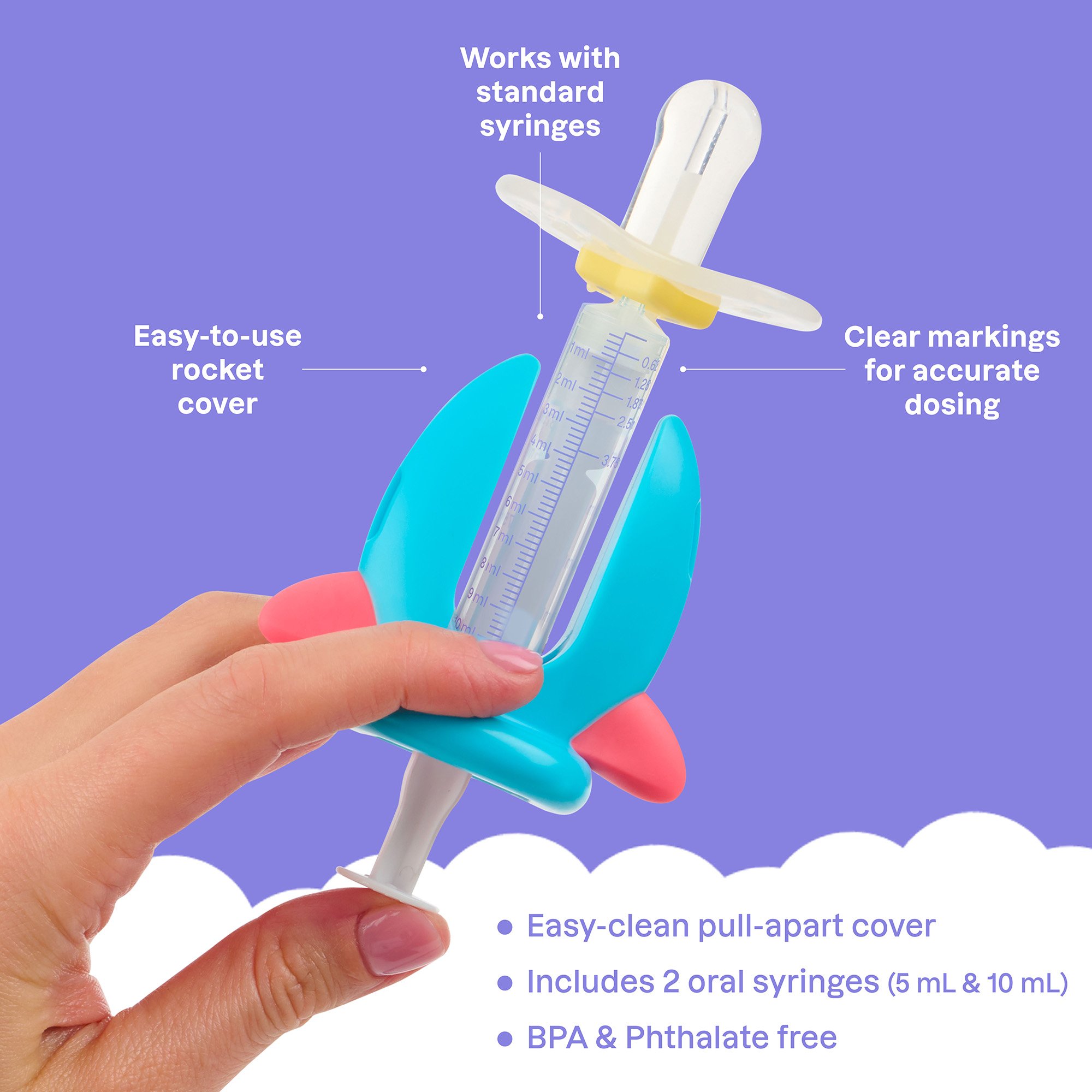 Playhouse MD 1011 - Medicine Buddy™ Rocket Medication Dispenser for Infants, Babies & Toddlers - 1/Each, 12/Case