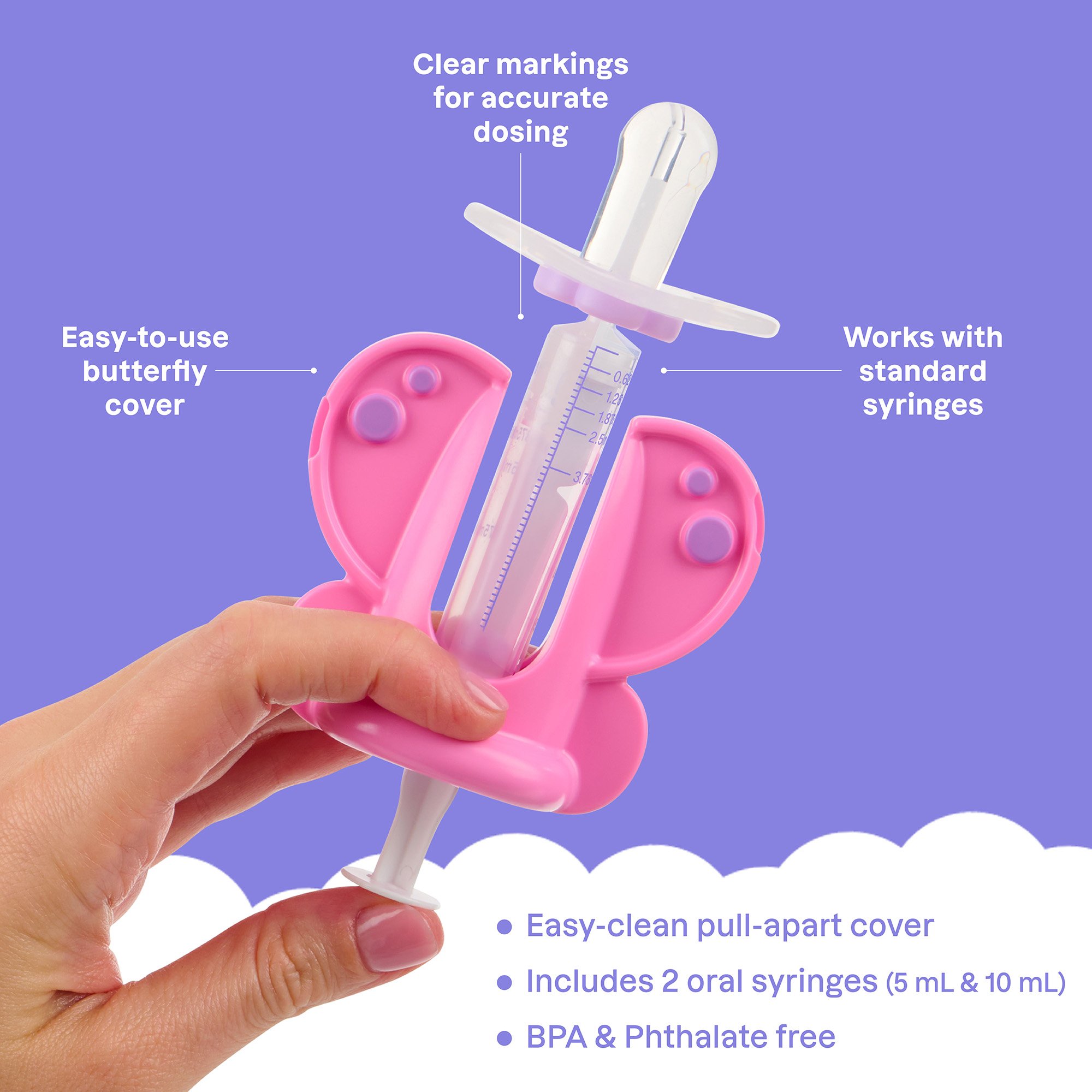 Playhouse MD 1012 - Medicine Buddy™ Butterfly Medication Dispenser for Infants, Babies & Toddlers - 1/Each, 12/Case