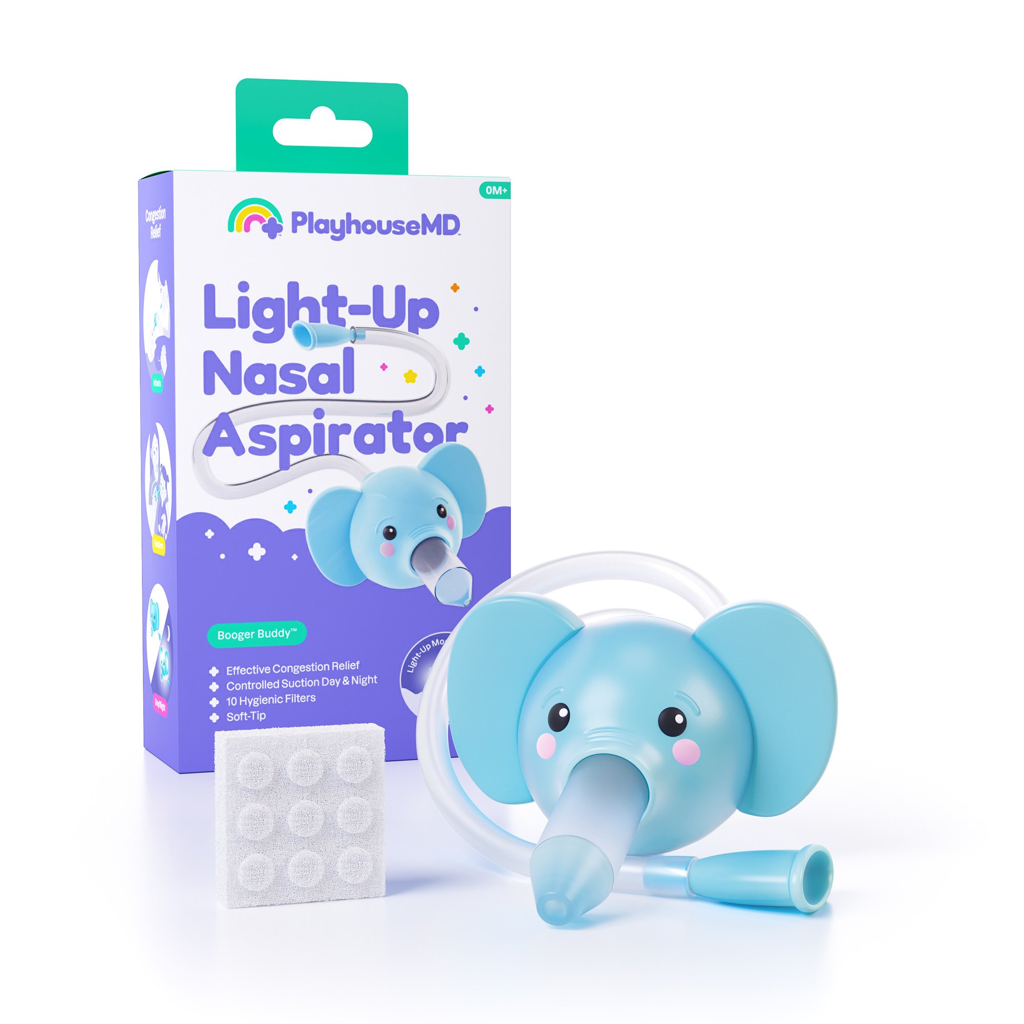 Playhouse MD 1021 - Playhouse MD Nasal Aspirator for Babies and Toddlers, Blue, Elephant Character - 1/Each, 12/Case