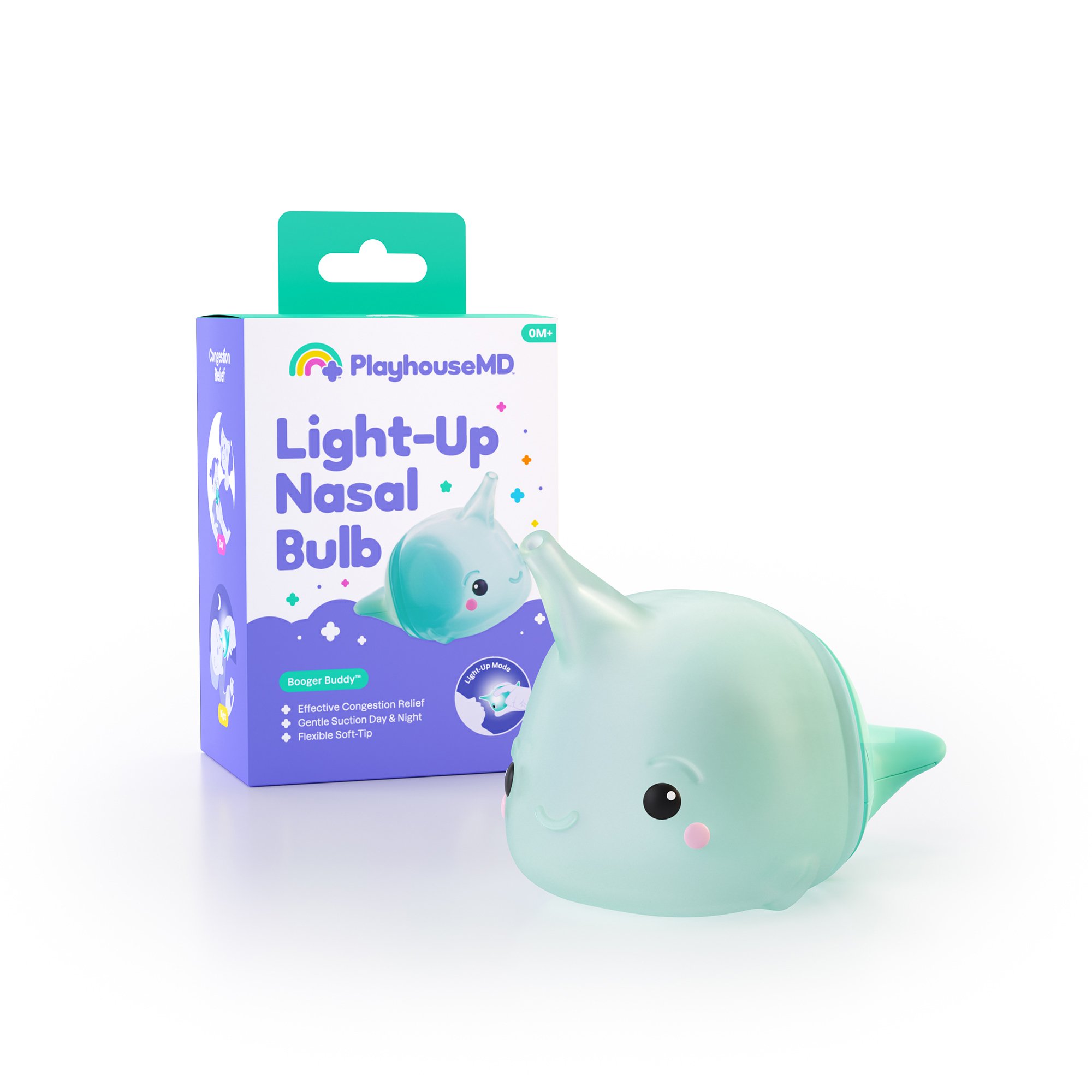 Playhouse MD 1031 - Playhouse MD Nasal Bulb for Babies and Toddlers, Green, Narwhal Character - 1/Each, 12/Case