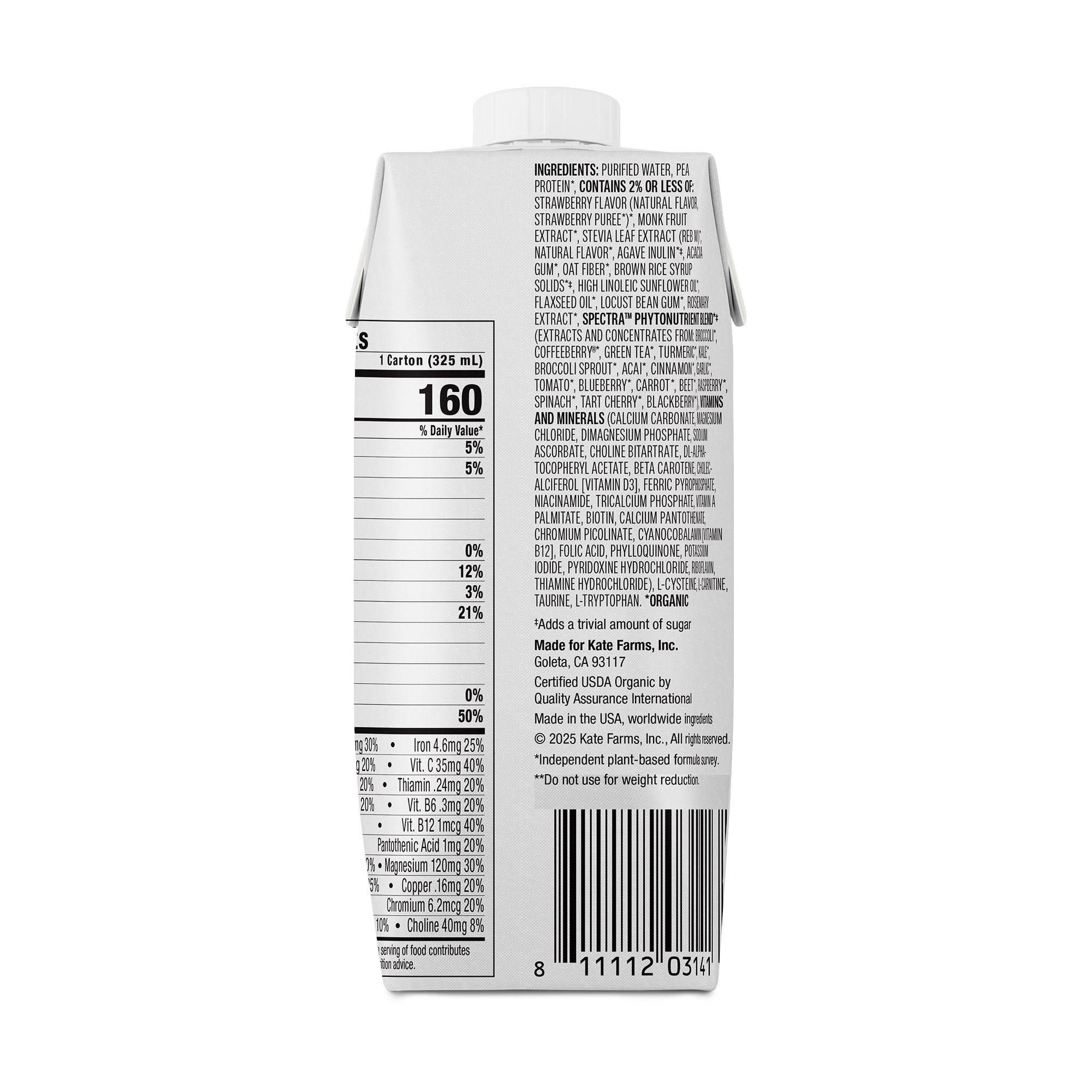Kate Farms High Protein Oral Supplement 811112031420 by Kate Farms