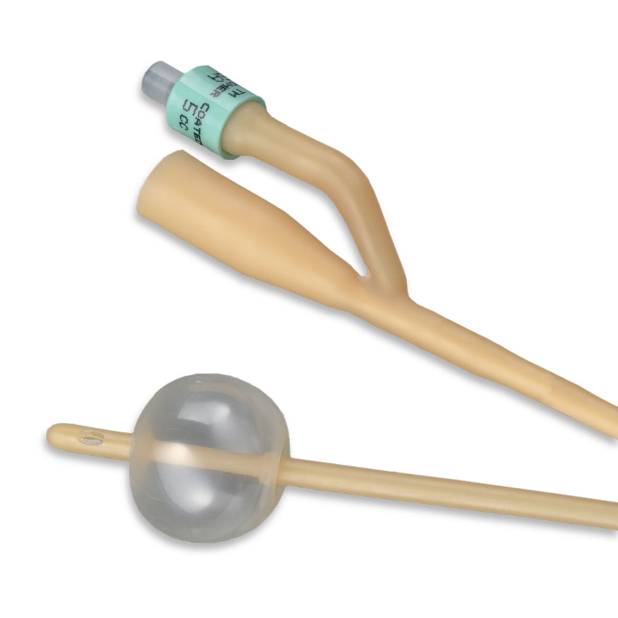 Bard - 123518CE Foley Catheter Bardia® 2-Way Standard Tip 5 cc Balloon 18 Fr. Silicone Elastomer Coated Latex
