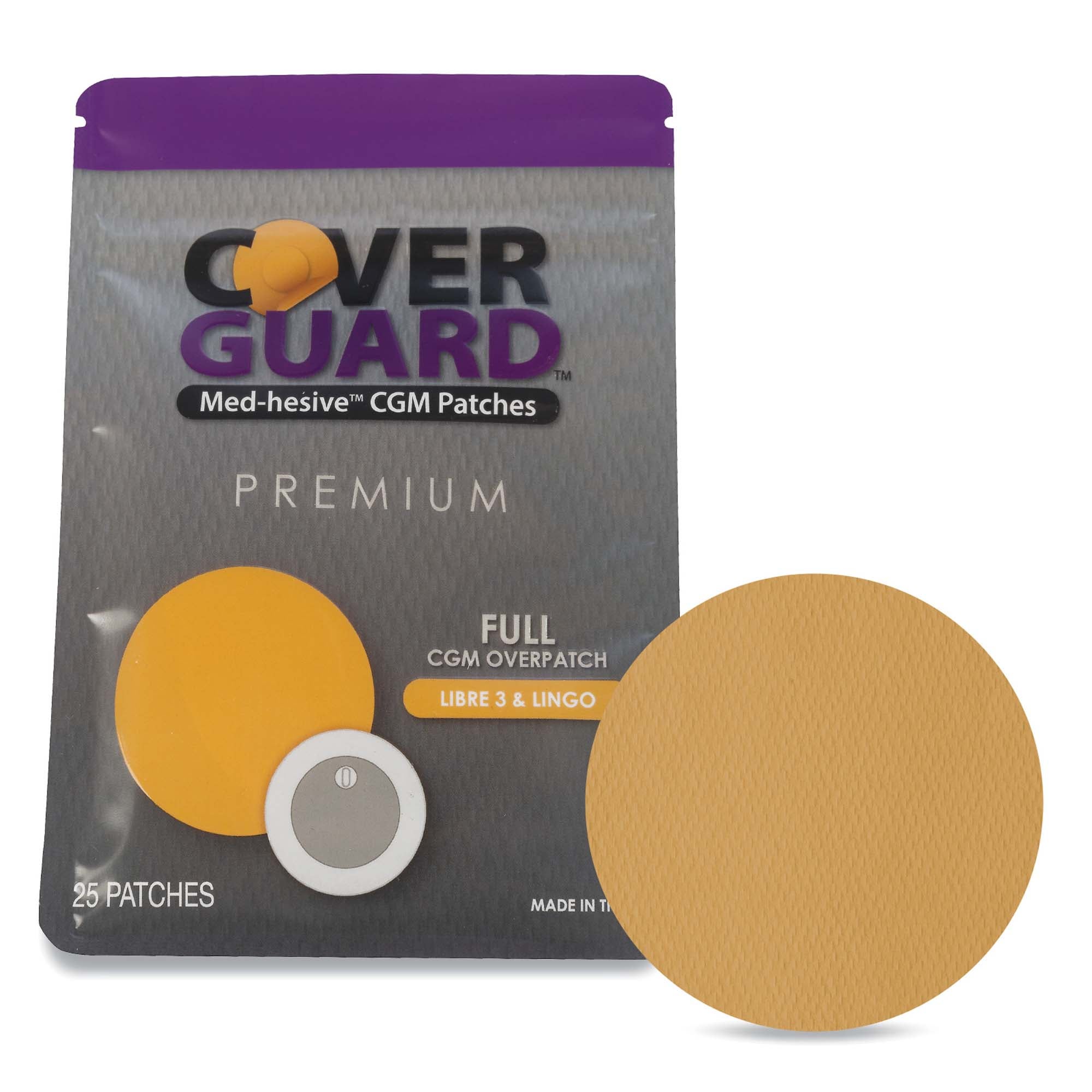 Veridian Healthcare LLC - 101-101T Sensor Overpatch CoverGuard Tan For FreeStyle Libre 3 Sensor