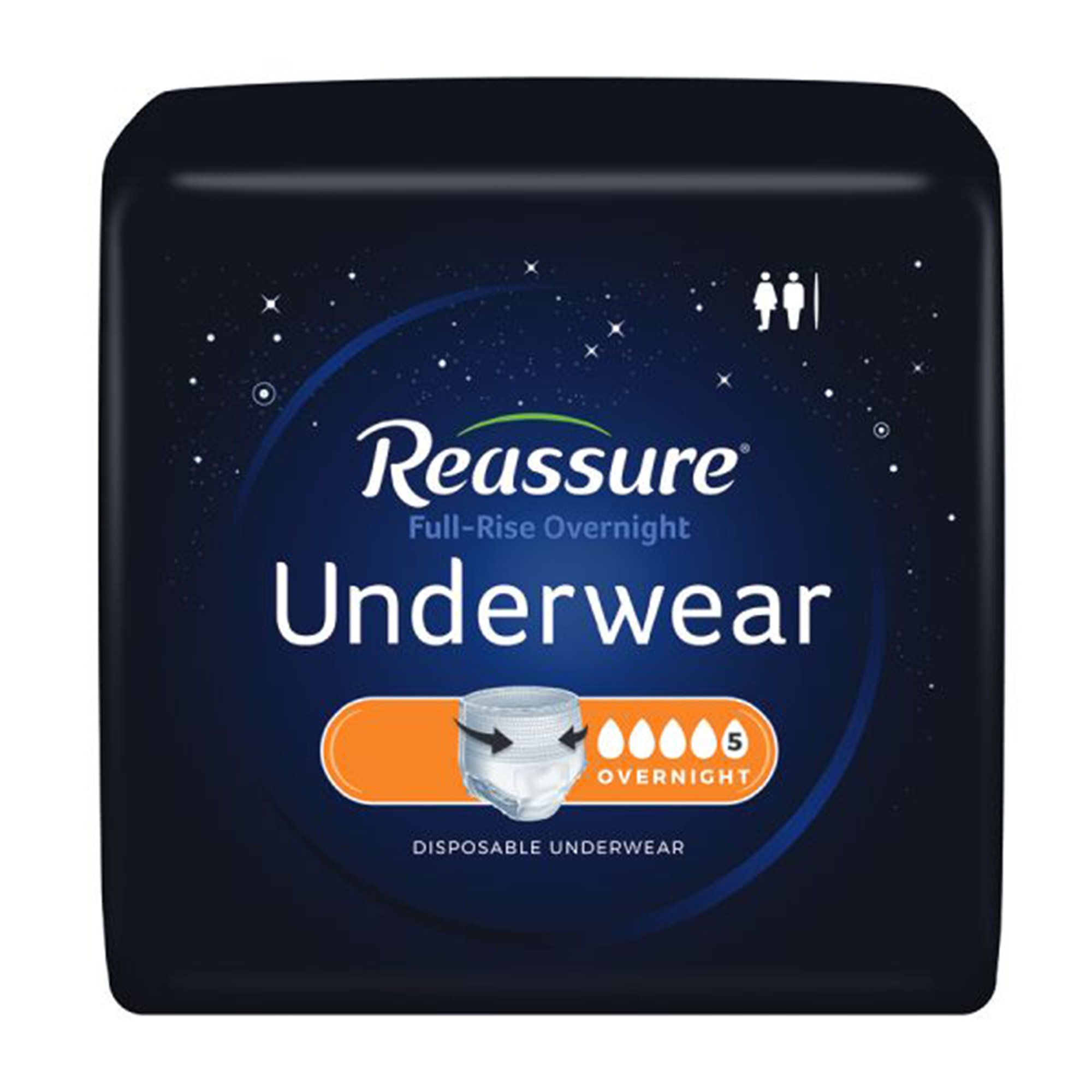 Attends Healthcare Products REG-2128 - Reassure® Full-Rise Overnight Absorbent Underwear, Heavy Absorbency, Extra Large - 12/Bag, 48/Case