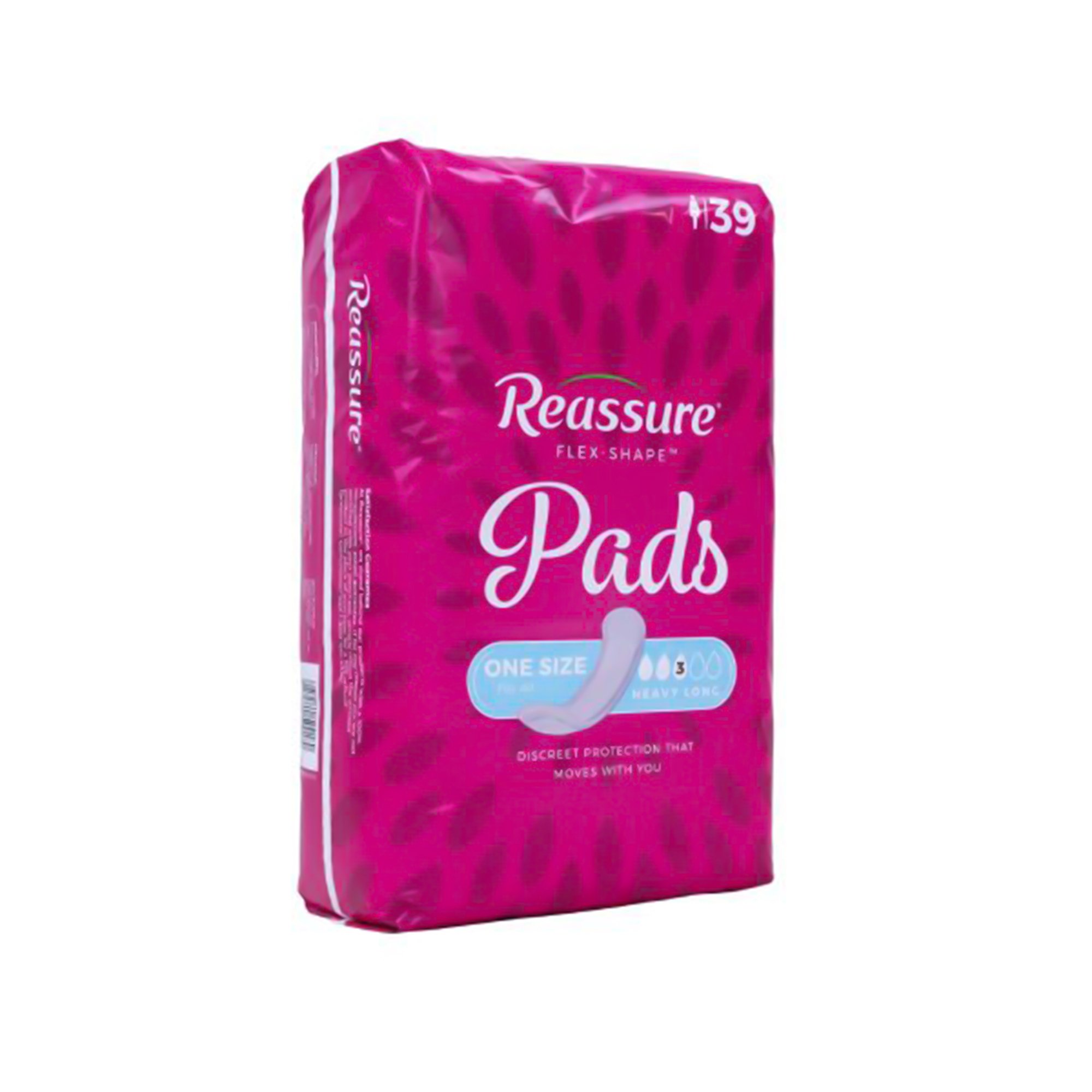 Attends Healthcare Products RES-0018 - Reassure® Flex-Shape Pad™, Long Pad for Heavy Incontinence One Size Fits Most - 39/Bag, 156/Case
