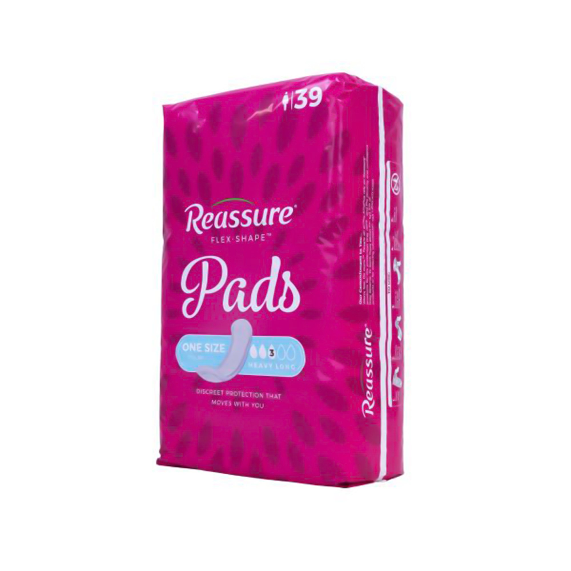 Attends Healthcare Products RES-0018 - Reassure® Flex-Shape Pad™, Long Pad for Heavy Incontinence One Size Fits Most - 39/Bag, 156/Case