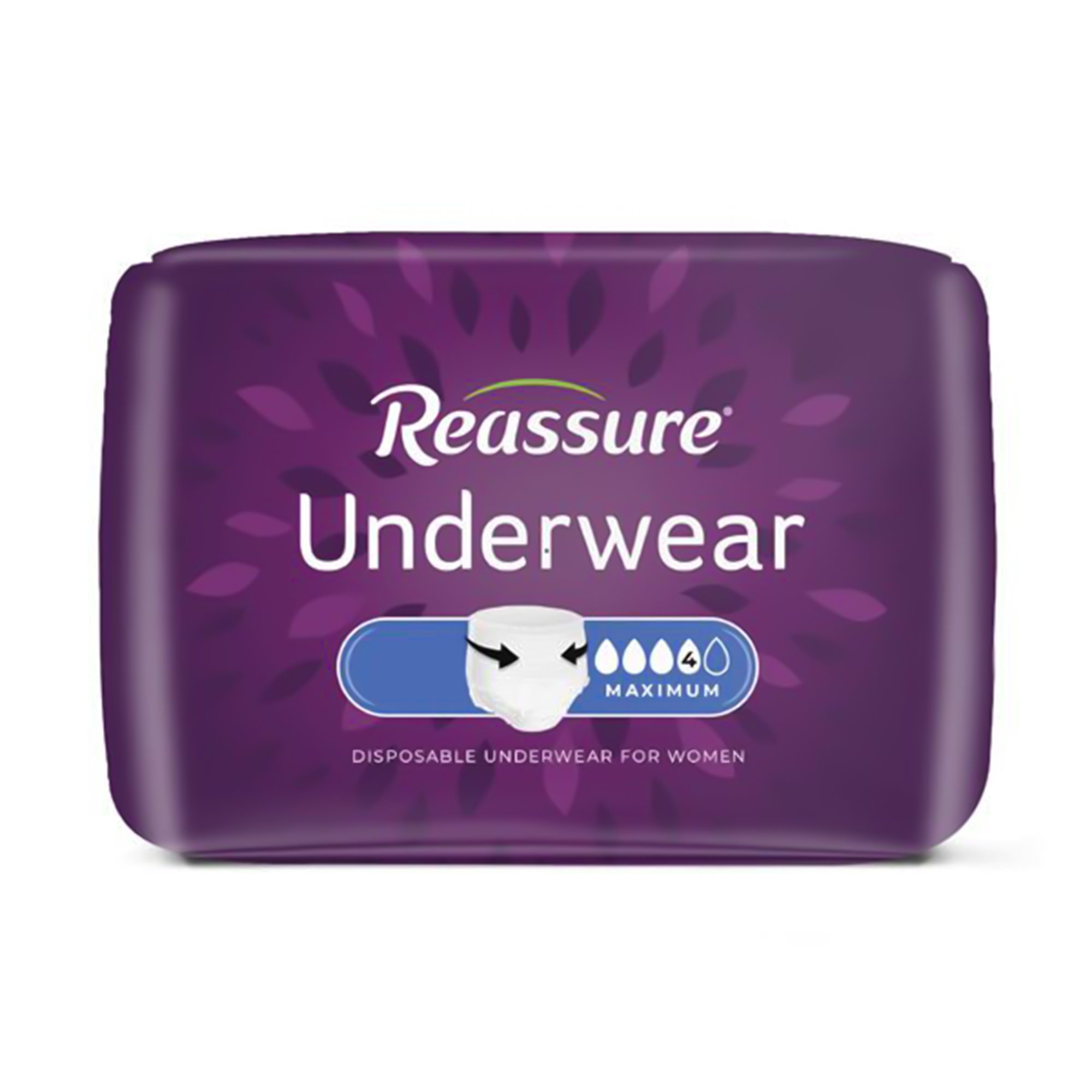 Attends Healthcare Products REW-0026 - Reassure® Maximum Absorbent Underwear, Women, Medium – Heavy Absorbency, Large - 18/Bag, 72/Case