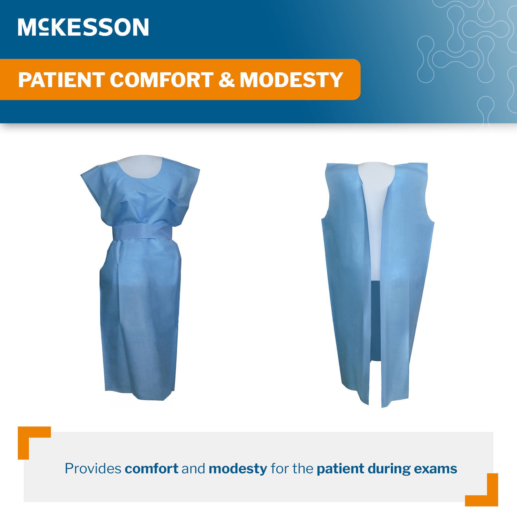 McKesson Brand - 16-EGWTB6-XL McKesson SMS Fluid Resistant Exam Gown