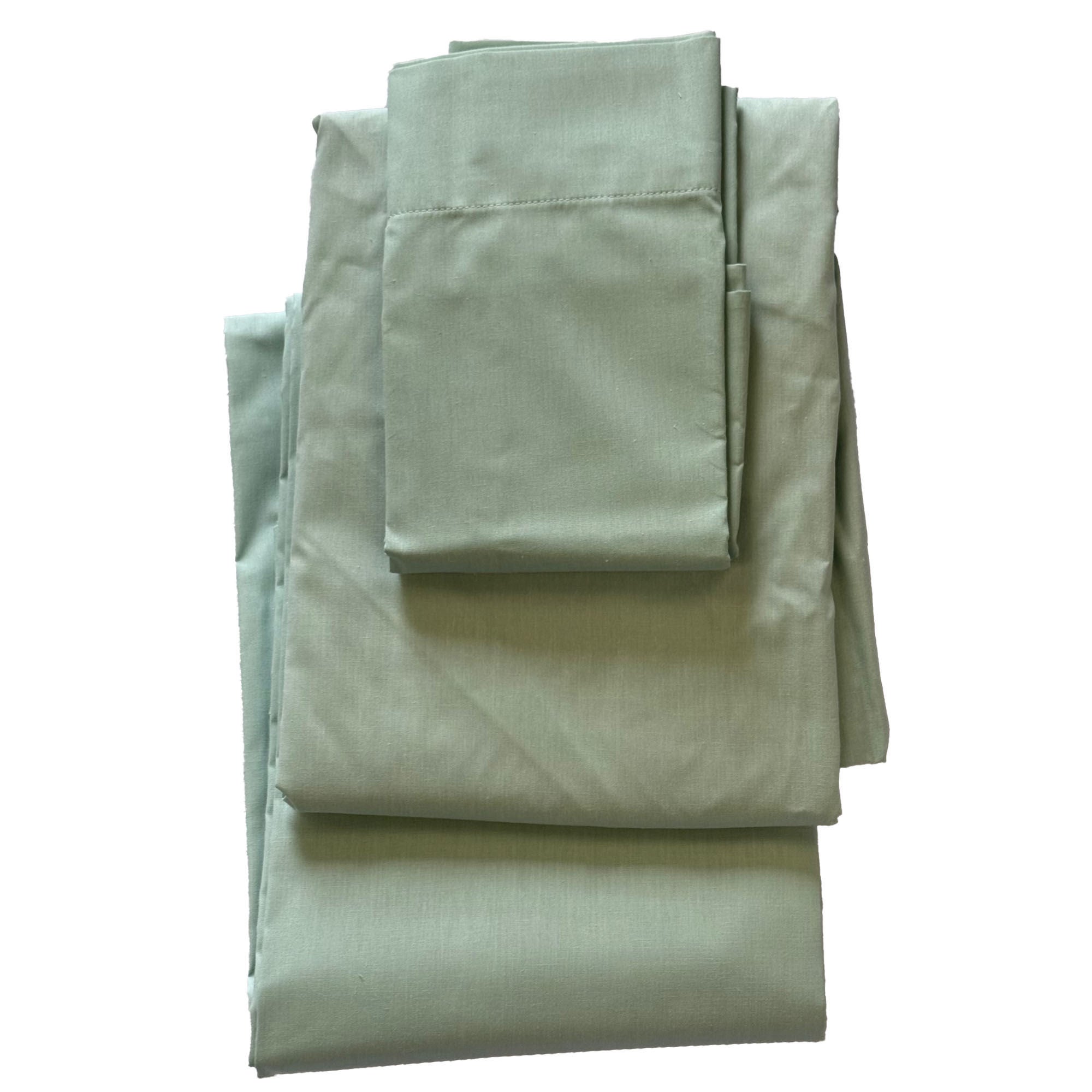 Becks Classic - HBSS3680-SF-R Sheet Set Beck's Classic Pillowcase / Flat Sheet / Contoured Fitted Sheet Pillowcase 20 X 31 Inch / Flat Sheet 66 X 104 Inch / Contoured Fitted Sheet 36 X 80 Inch Seafoam 50% Cotton / 50% Polyester Reusable