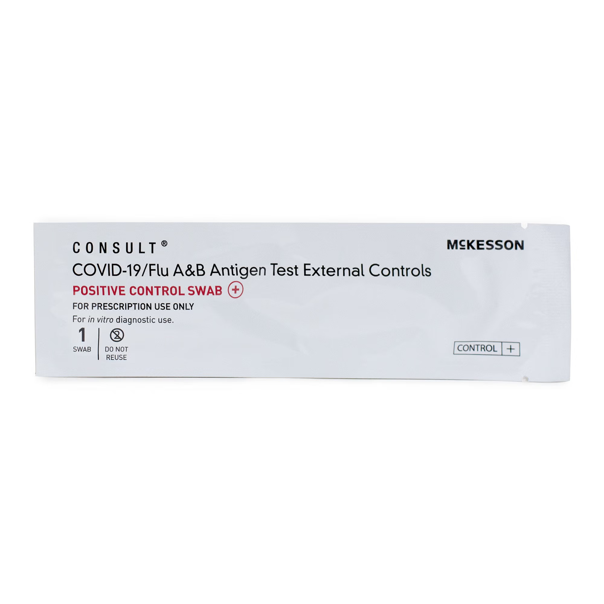 McKesson Brand - 535-PN2 Control Set McKesson Consult® COVID-19 / Flu A&B Antigen Test Positive Level / Negative Level 2 Swabs