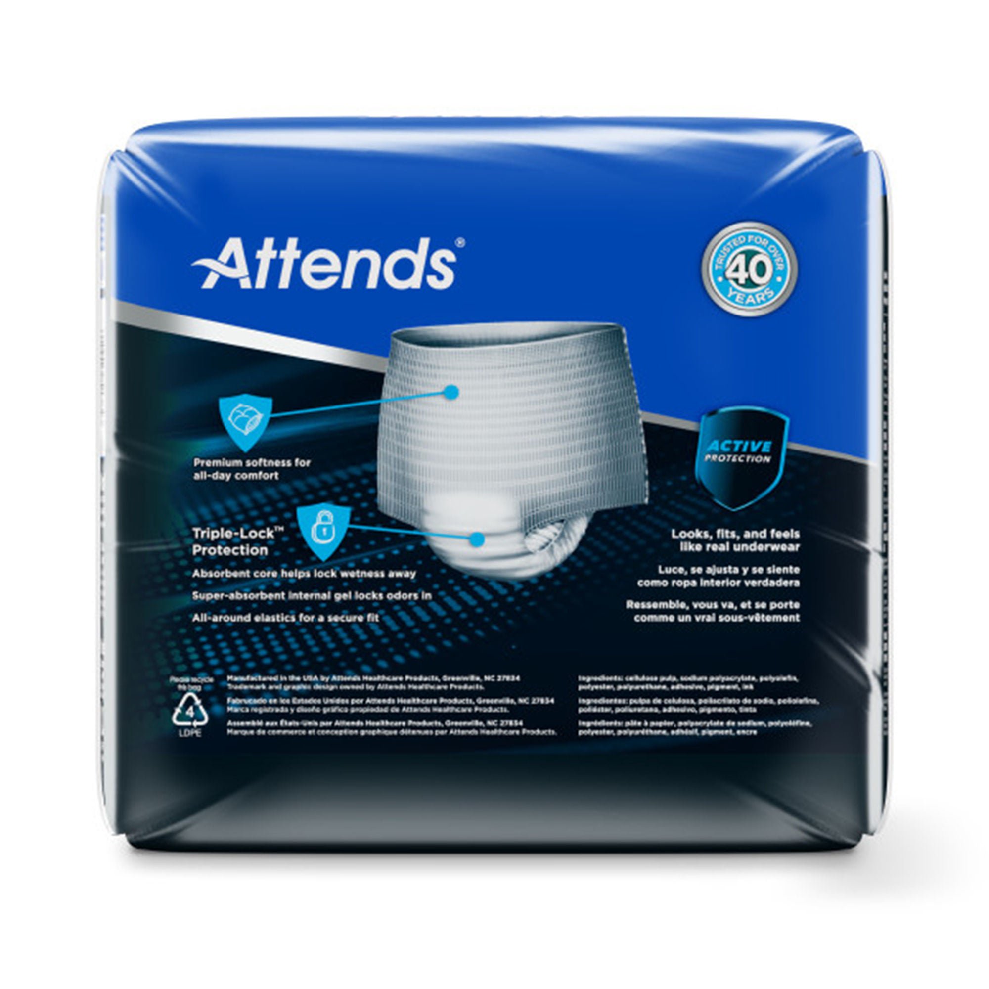 Attends Healthcare Products - ADUM45 Attends® for Men Absorbent Underwear
