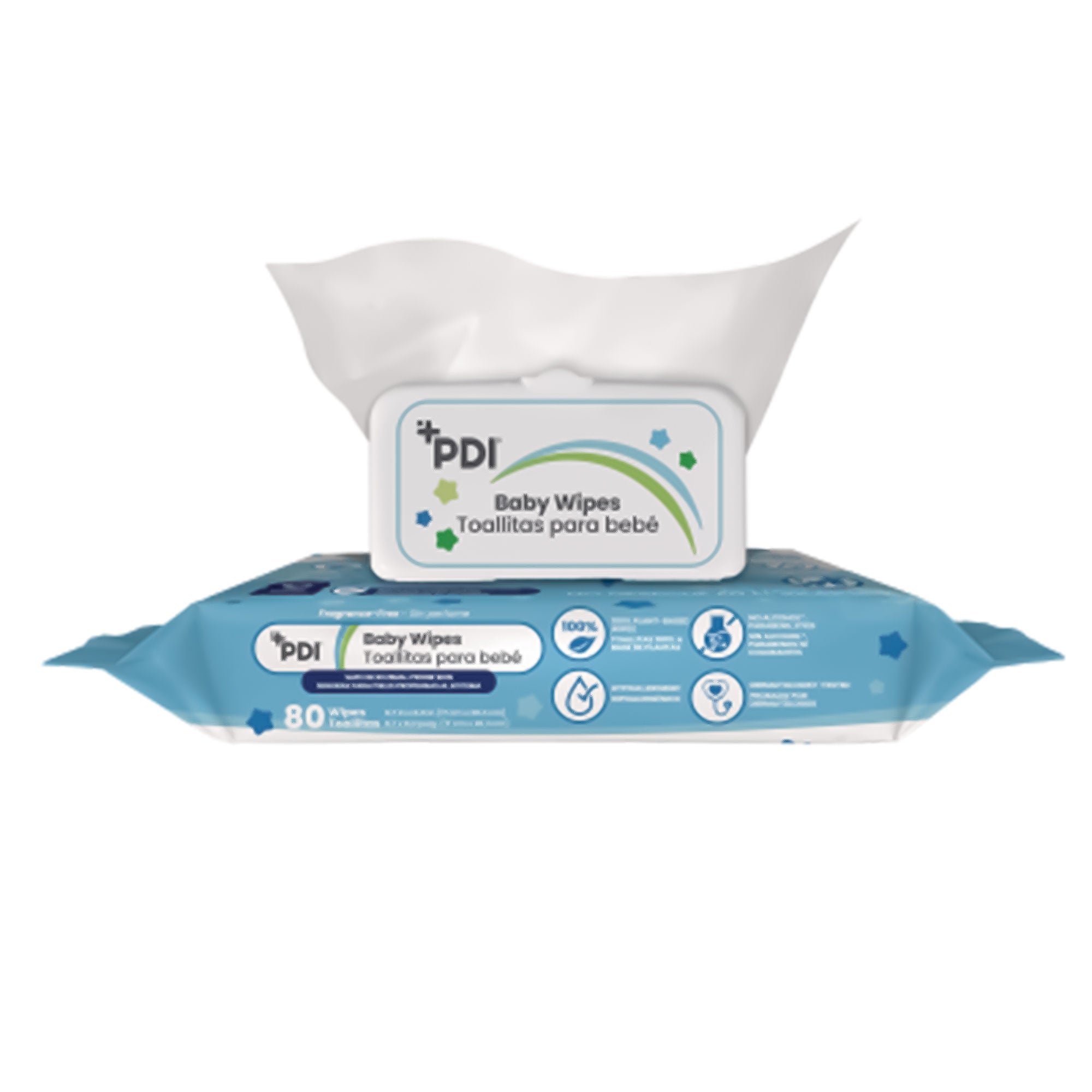 Professional Disposables - M41580 Baby Wipe PDI® Soft Pack Unscented 80 Count