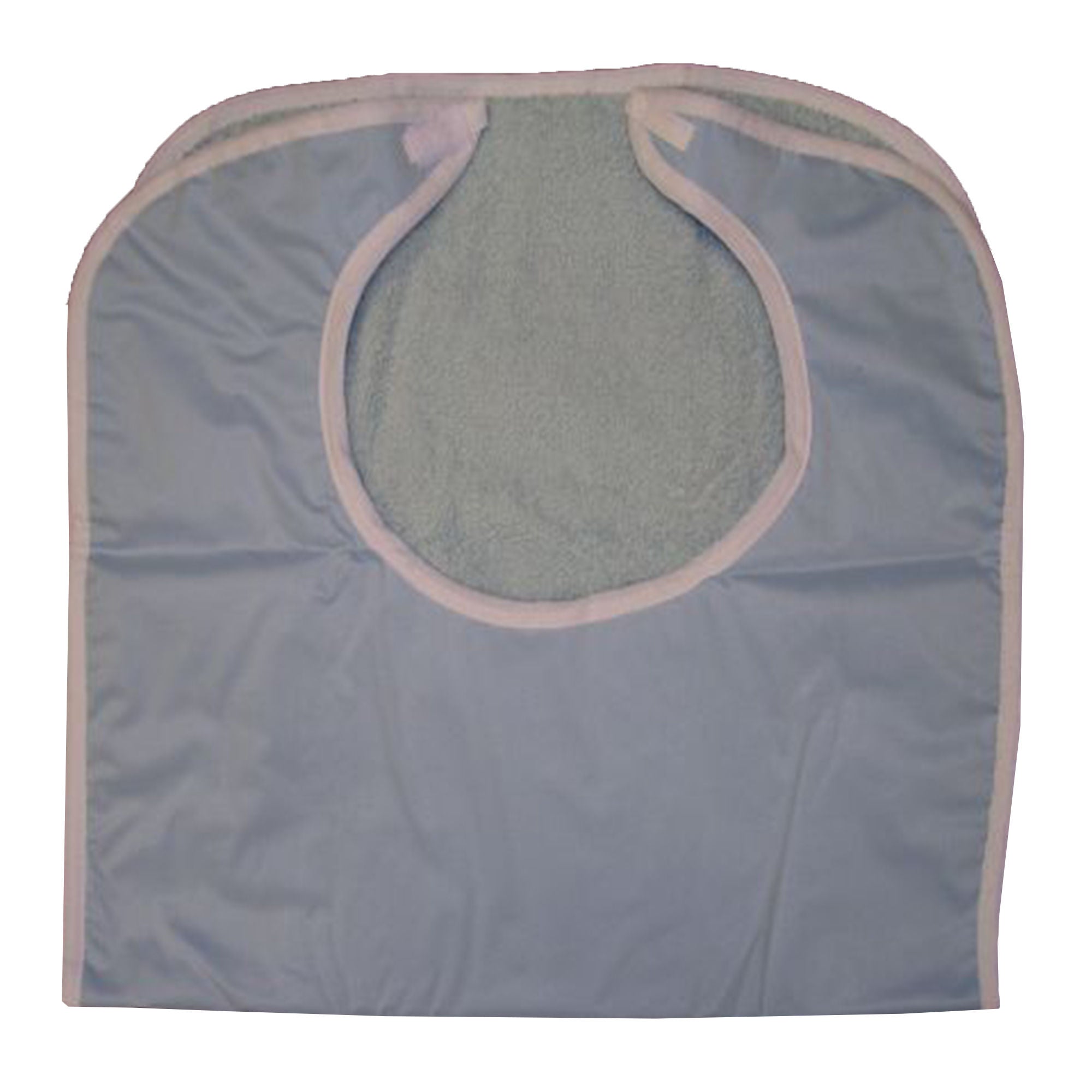 Lew Jan Textile - M41-1530B-VS Bib Hook and Loop Closure Reusable Terry Cloth / Vinyl Blue