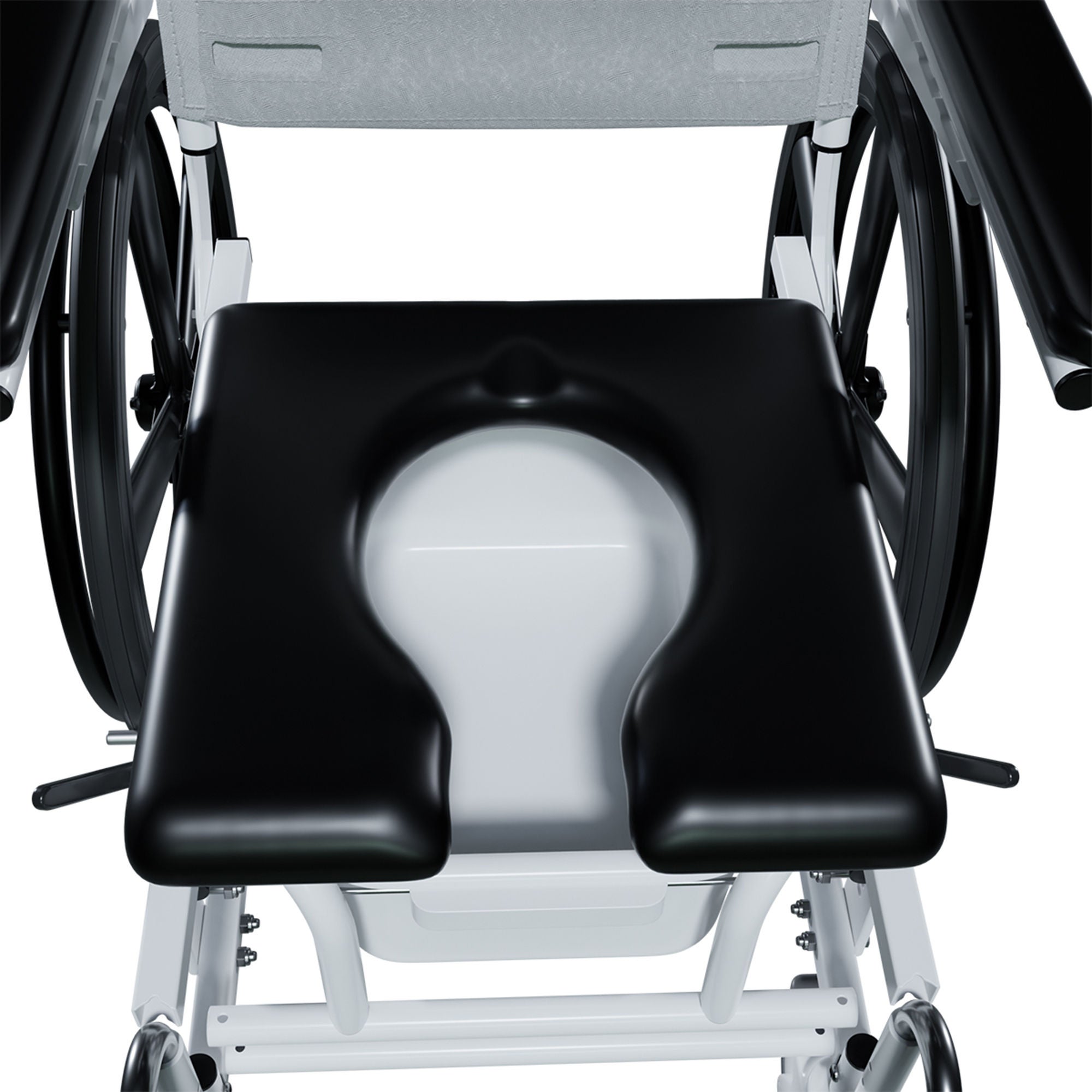 Broda Enterprises Inc - CS313-500-18 Commode / Shower Chair Sentinel Steel Frame With Backrest 18 Inch Seat Width 300 lbs. Weight Capacity