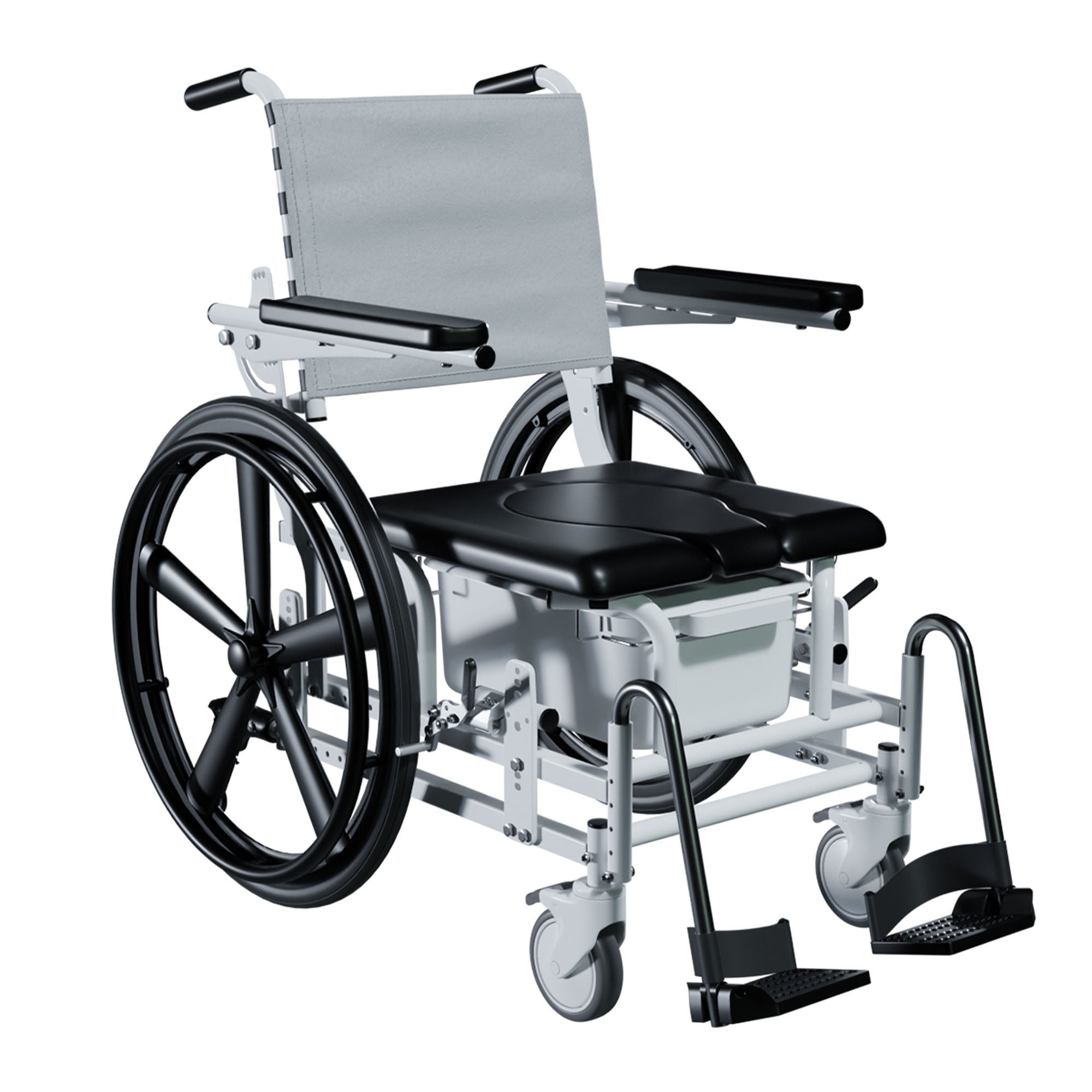 Broda Enterprises Inc - CS313-500-20 Commode / Shower Chair Sentinel Steel Frame With Backrest 20 Inch Seat Width 300 lbs. Weight Capacity