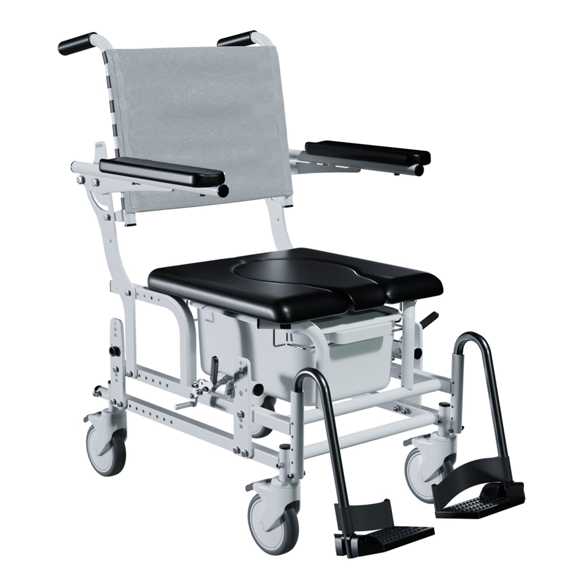 Broda Enterprises Inc - CS313-22 Commode / Shower Chair Sentinel Steel Frame With Backrest 22 Inch Seat Width 300 lbs. Weight Capacity