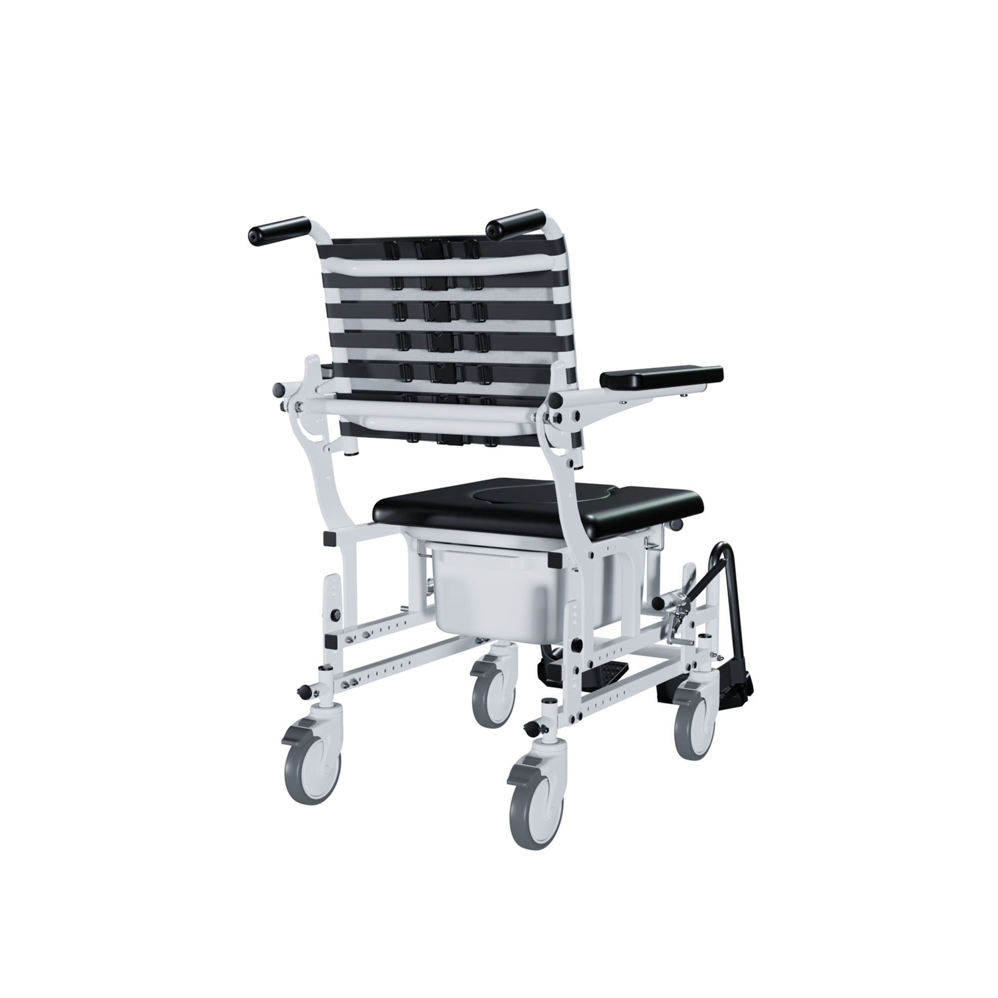 Broda Enterprises Inc - CS313-22 Commode / Shower Chair Sentinel Steel Frame With Backrest 22 Inch Seat Width 300 lbs. Weight Capacity