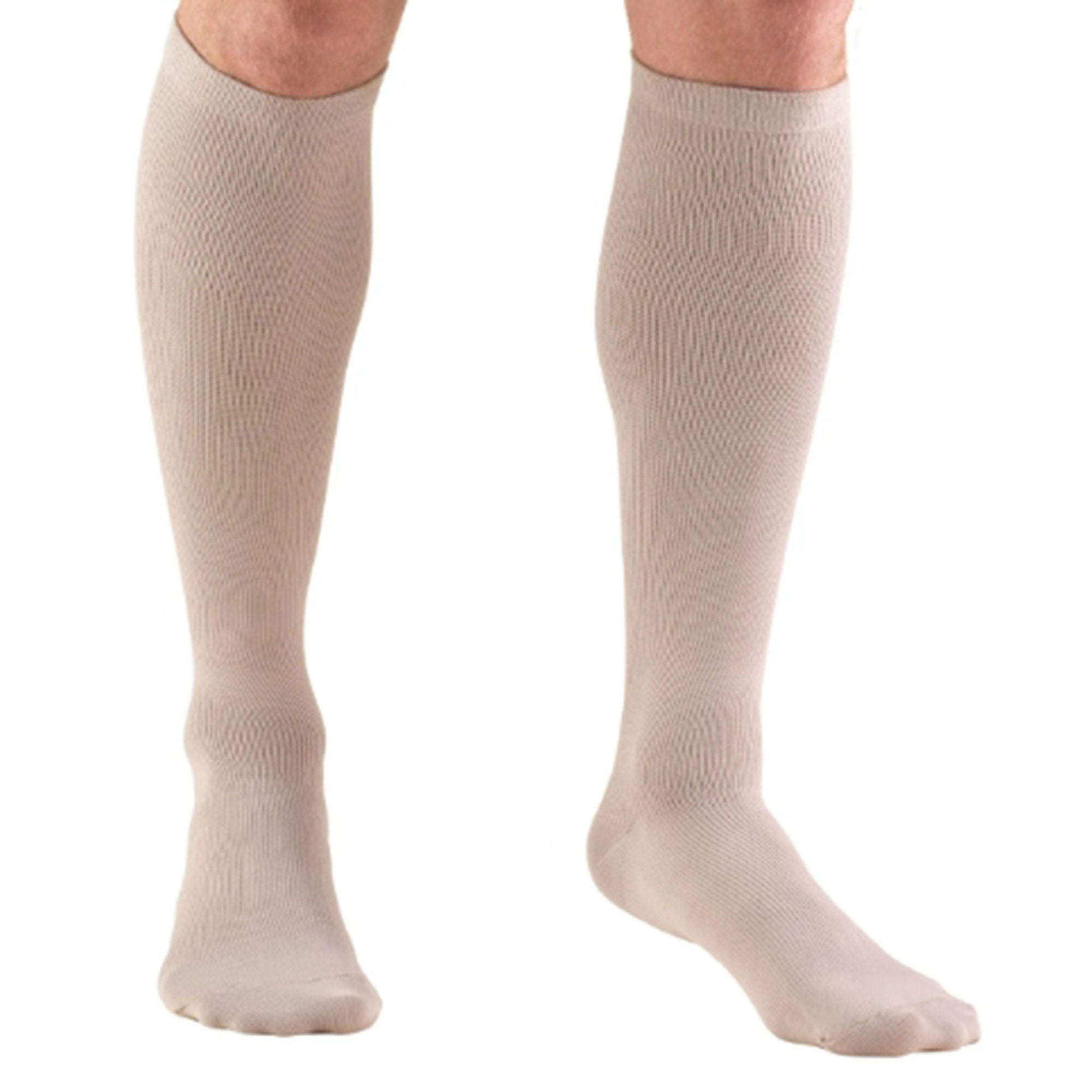Truform - 1943TN-S Compression Sock Truform® Knee High Small Tan Closed Toe