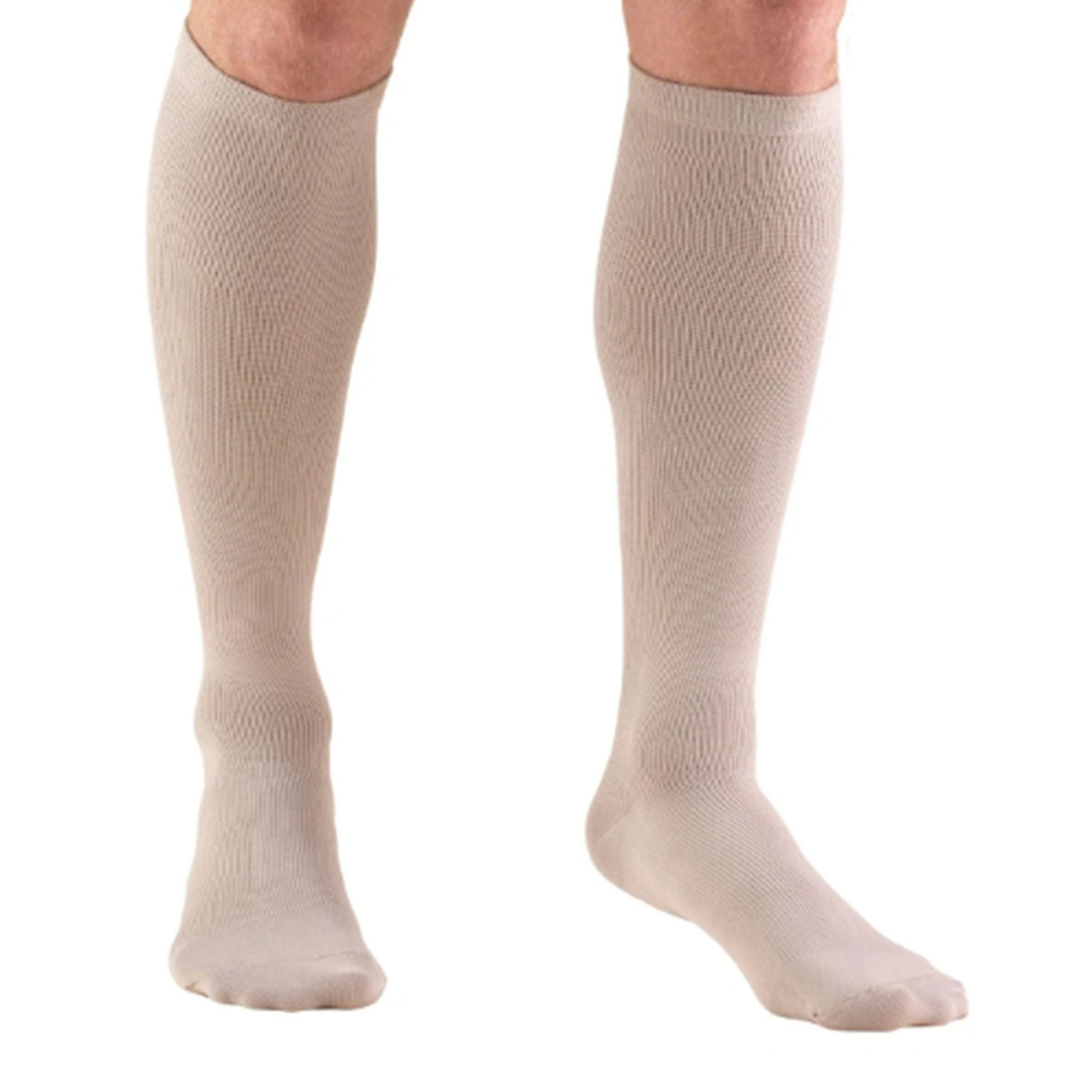 Truform - 1943TN-M Compression Sock Truform® Knee High Medium Tan Closed Toe