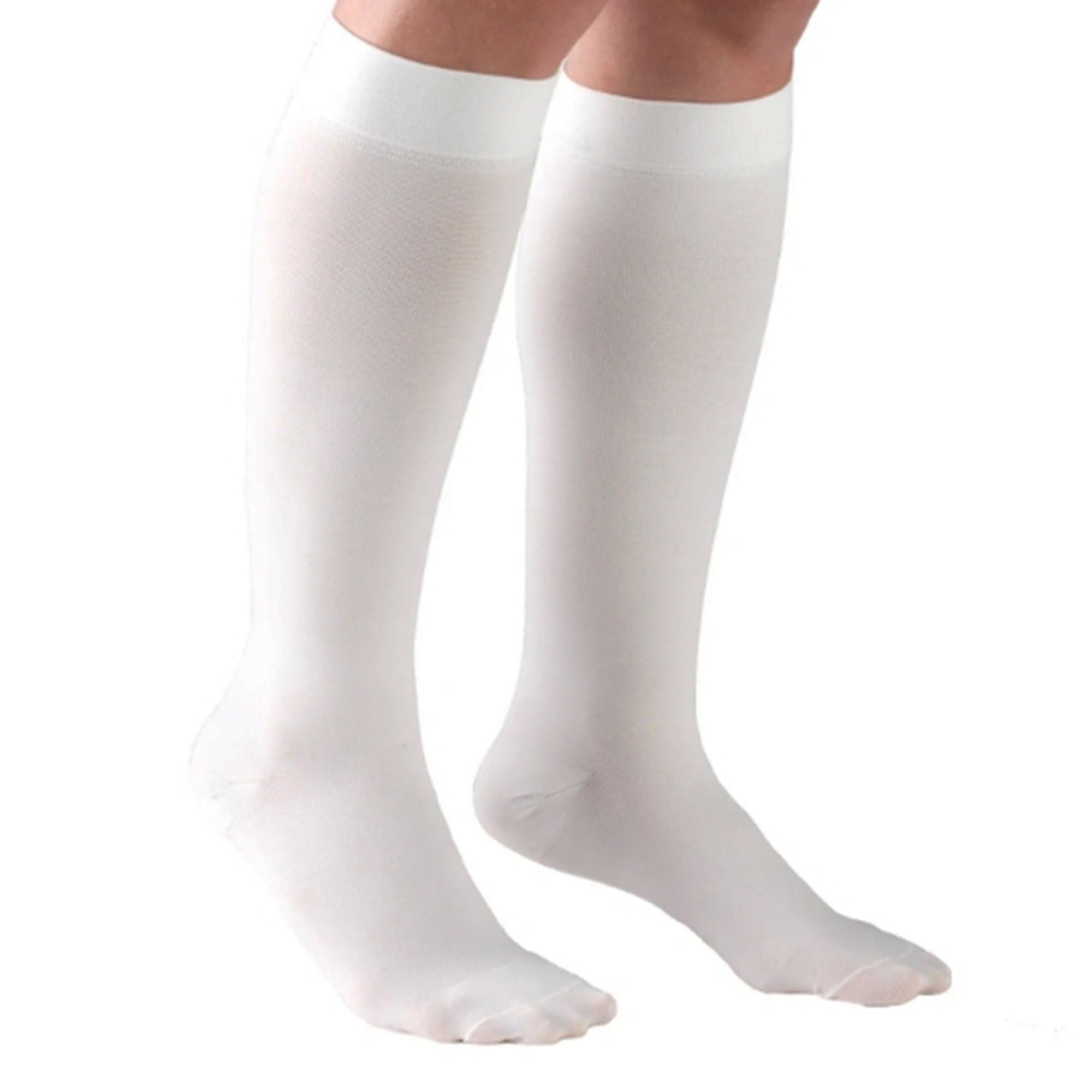 Truform - 1943WH-XL Compression Sock Truform® Knee High X-Large White Closed Toe
