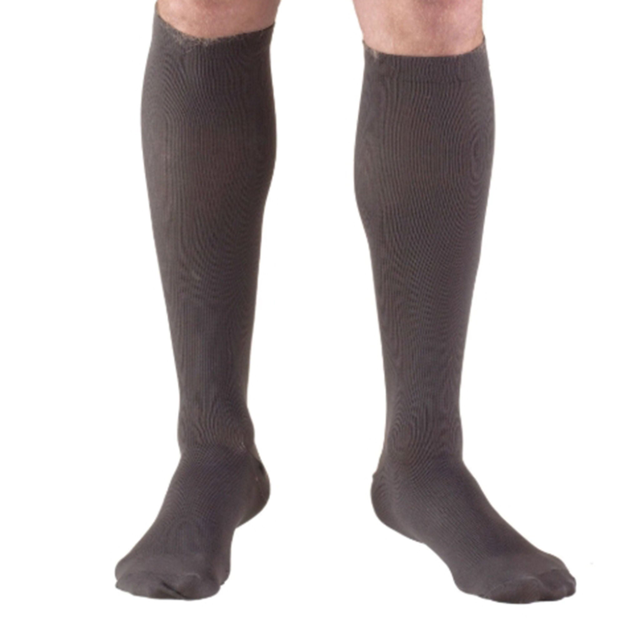 Truform - 1943CH-L Compression Sock Truform® Knee High Large Charcoal Closed Toe