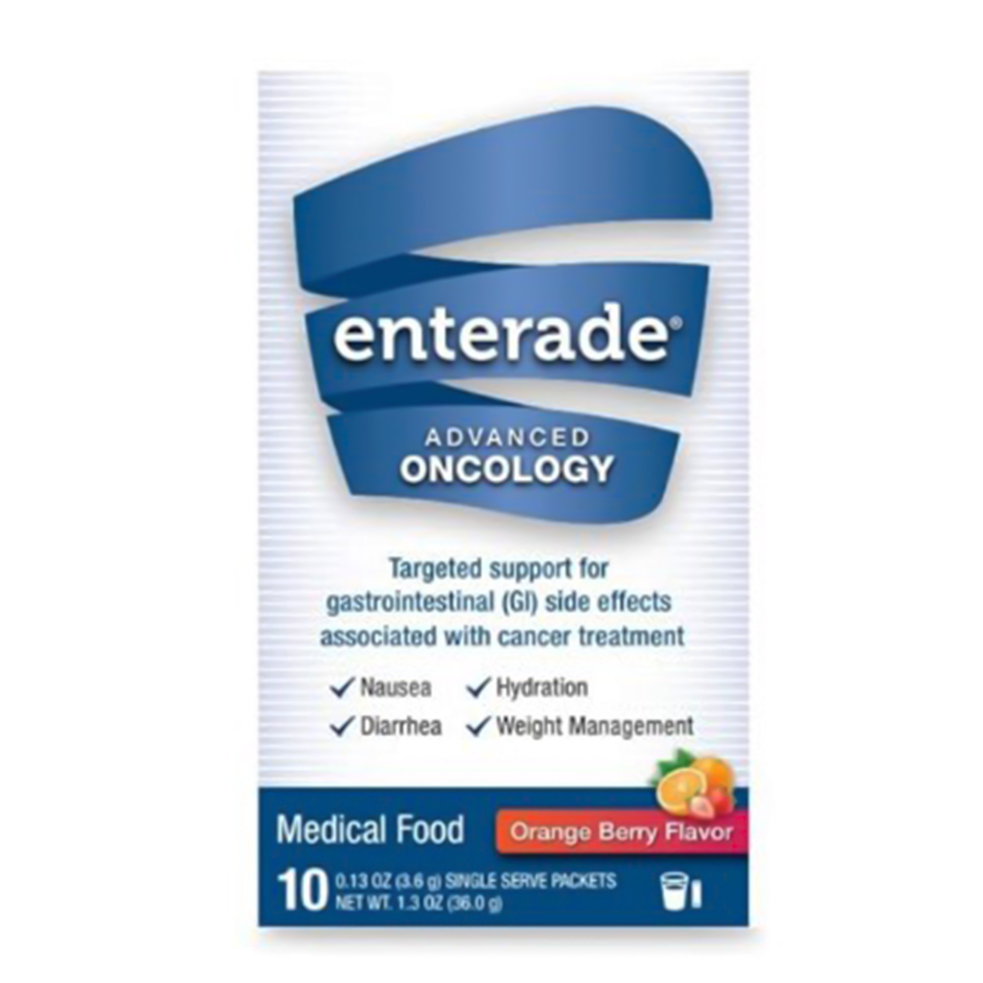 AmiLyfe Bioscience LLC 20850052516233 - enterade® Advanced Oncology Formula, Orange-Berry, Single Serve Packets - 8/Case