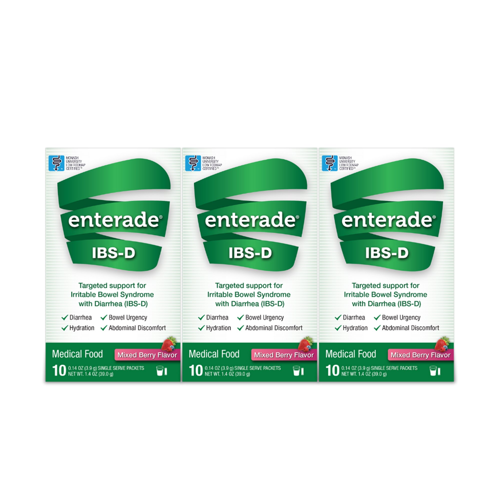 AmiLyfe Bioscience LLC 20850052516295 - enterade® IBS-D Dietary Support Medical Food, Mixed Berry, Single Serve Packets - 8/Case