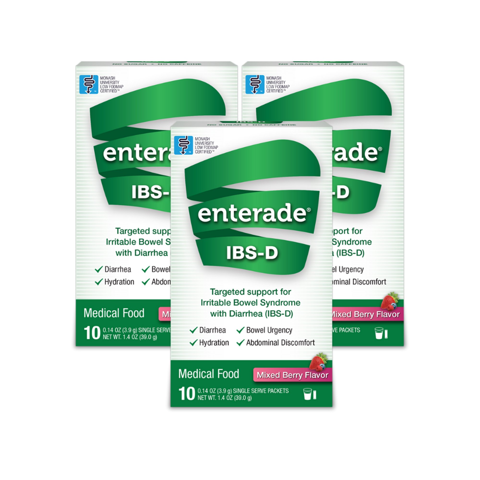 AmiLyfe Bioscience LLC 20850052516295 - enterade® IBS-D Dietary Support Medical Food, Mixed Berry, Single Serve Packets - 8/Case