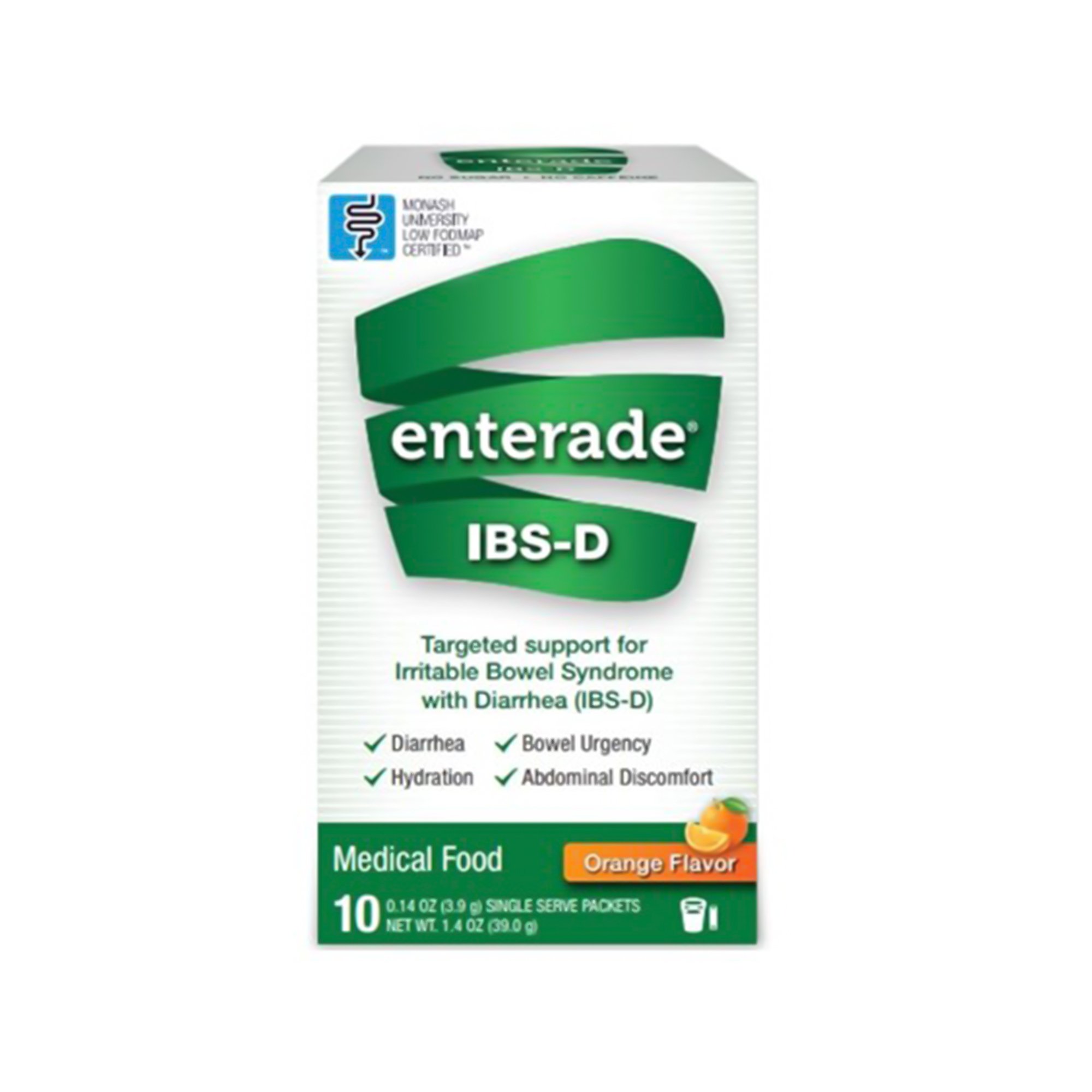 AmiLyfe Bioscience LLC 20850052516301 - enterade® IBS-D Dietary Support Medical Food, Orange, Single Serve Packets - 8/Case