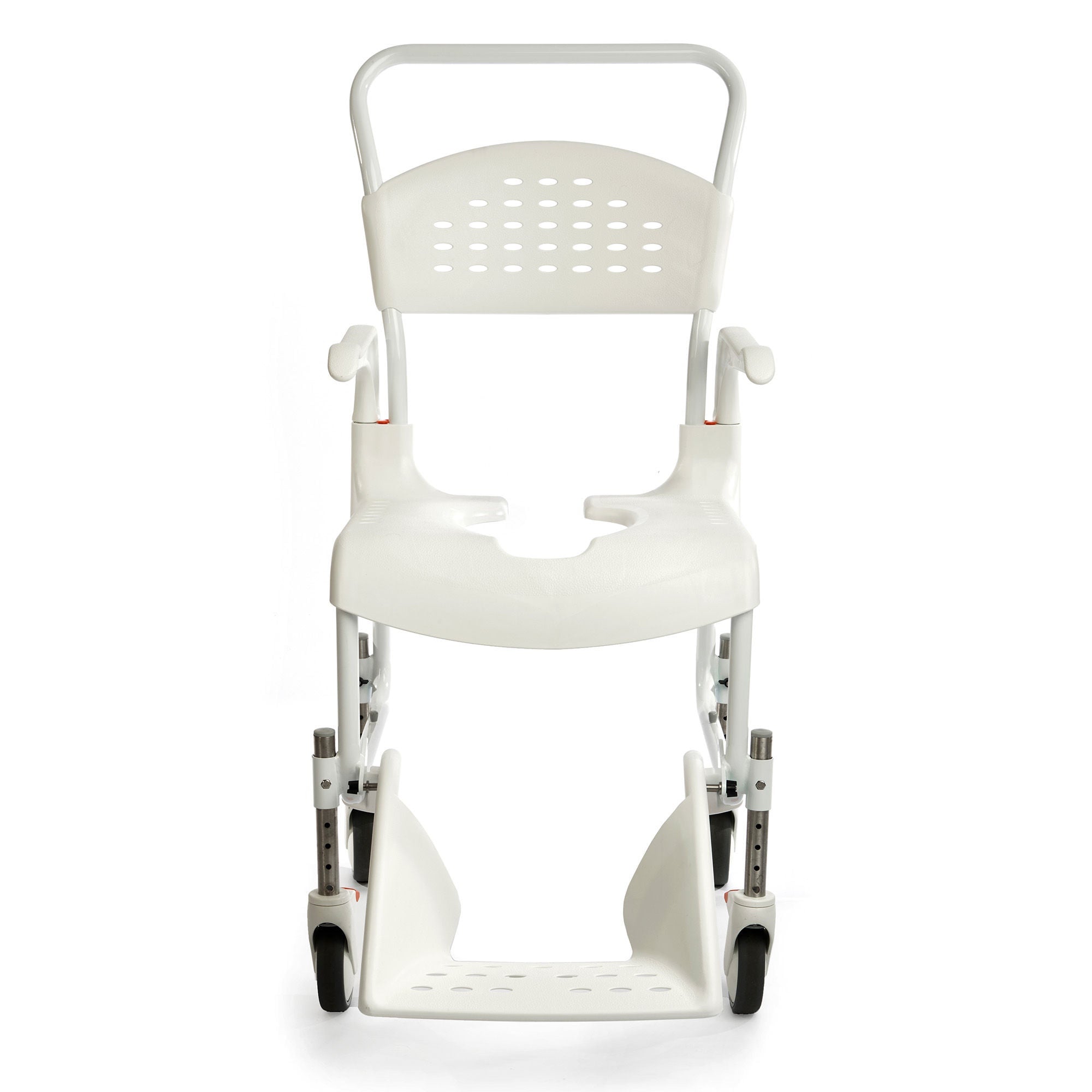 DT Davis Enterprises Ltd - E80229207 Commode / Shower Chair Clean Fixed Arms Steel Frame With Backrest 19 Inch Seat Width 286-1/2 lbs. Weight Capacity