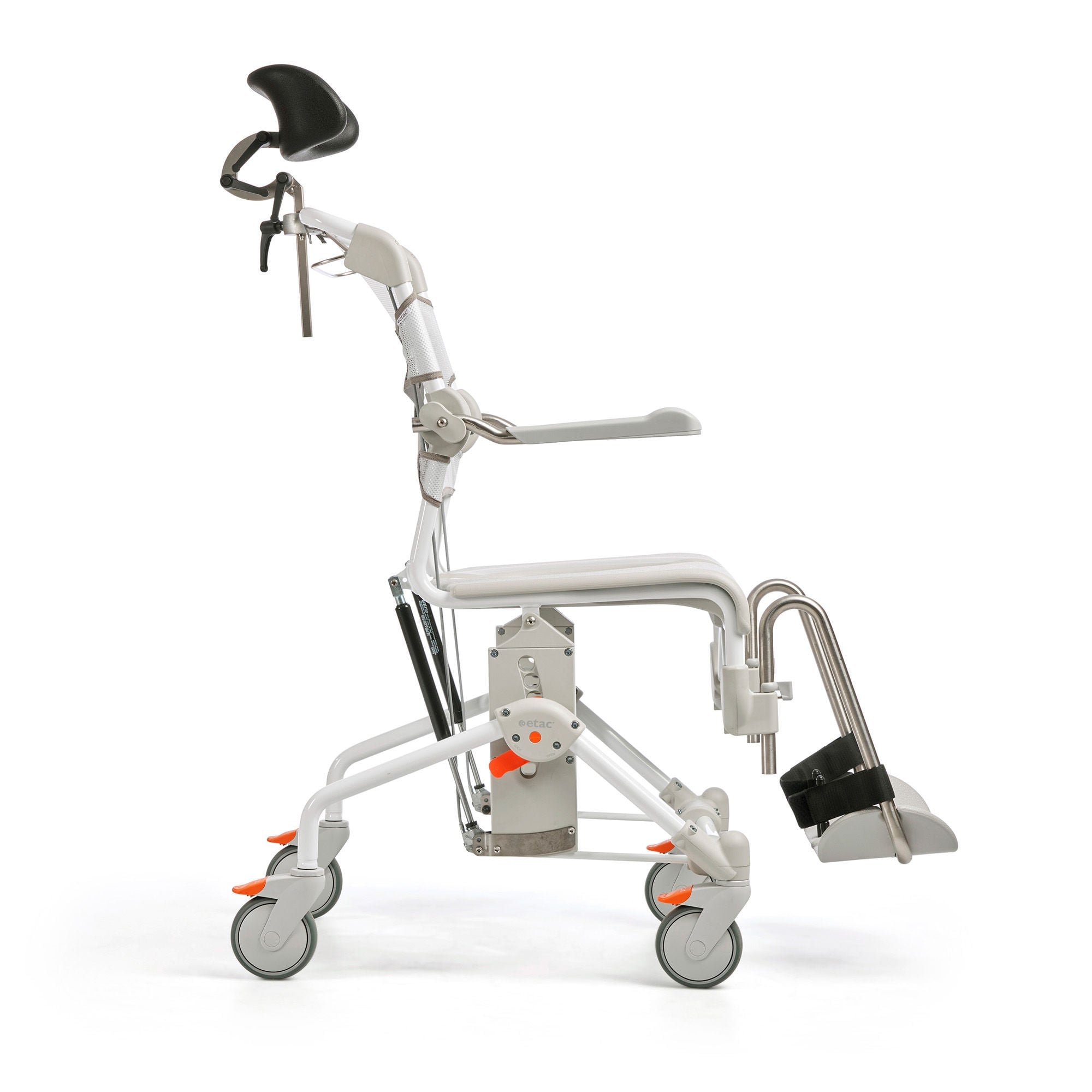 DT Davis Enterprises Ltd - E80229412 Commode / Shower Chair Swift Mobil Tilt-2 Flip-Back Arms Steel Frame Mesh Backrest 21-1/4 Inch Seat Width 353 lbs. Weight Capacity